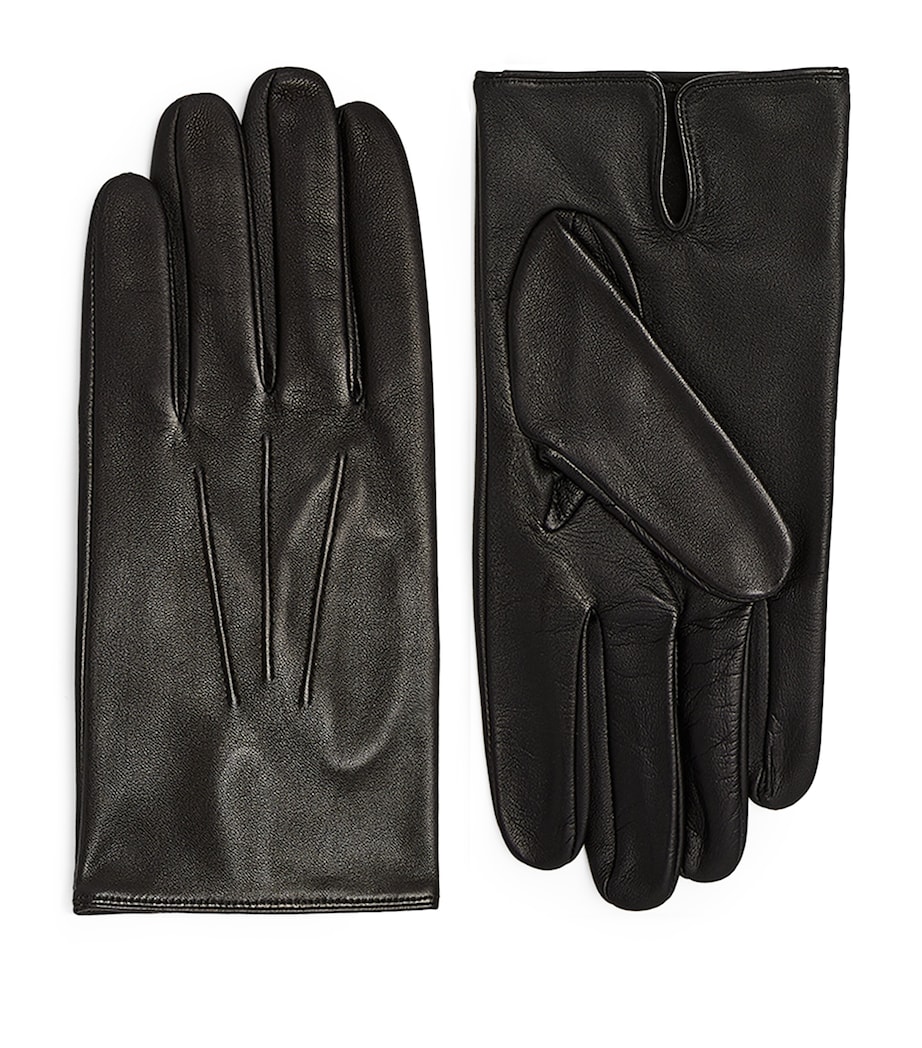 Leather Gloves BLACK Image 1
