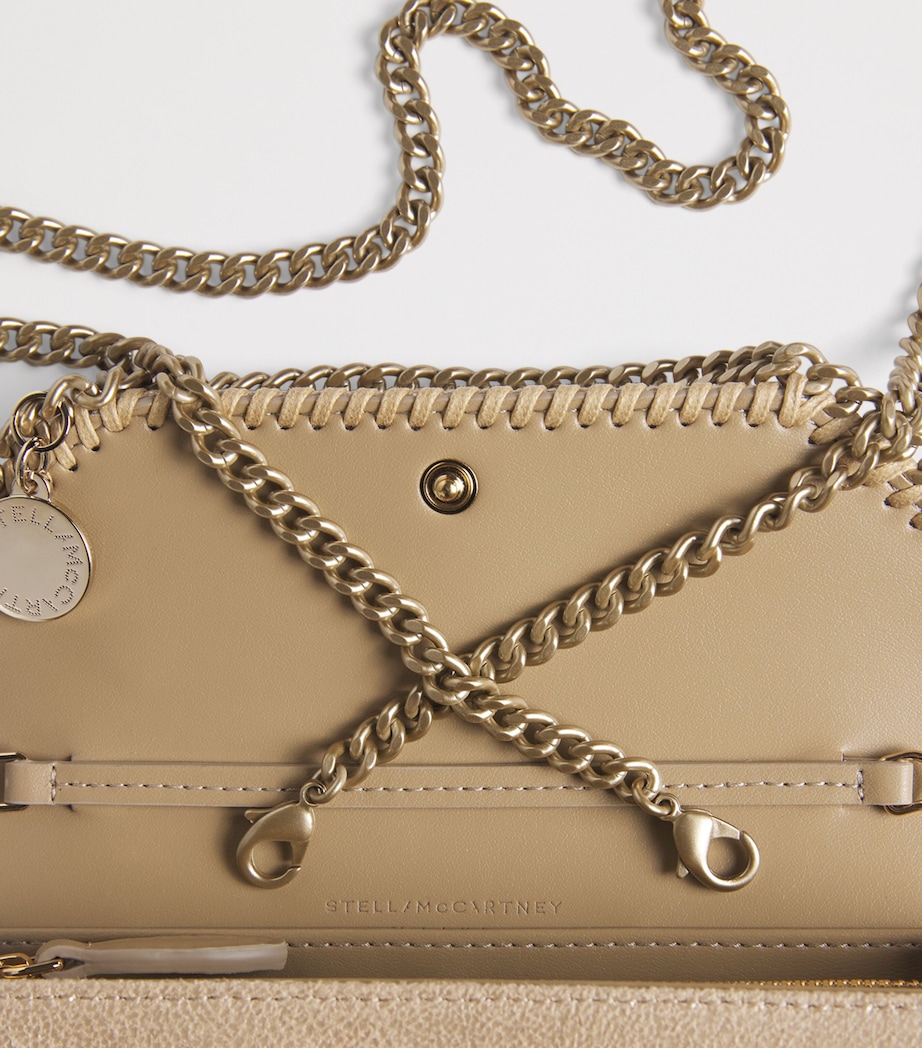 Faux Leather Falabella Chain Wallet T701 GOLD Image 6