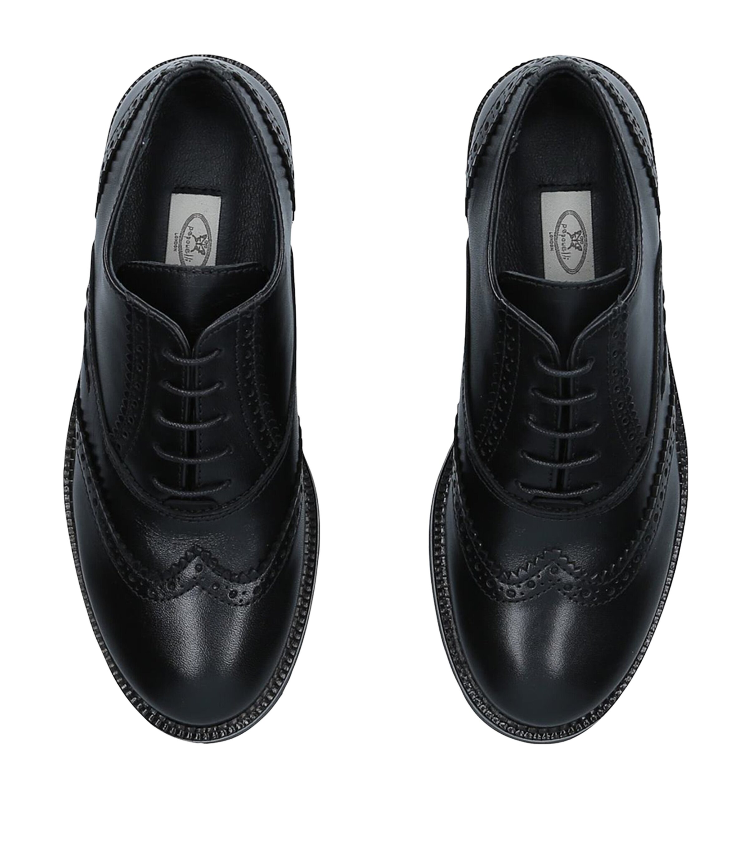 papouelli Leather Riley School Shoes Black Image 4