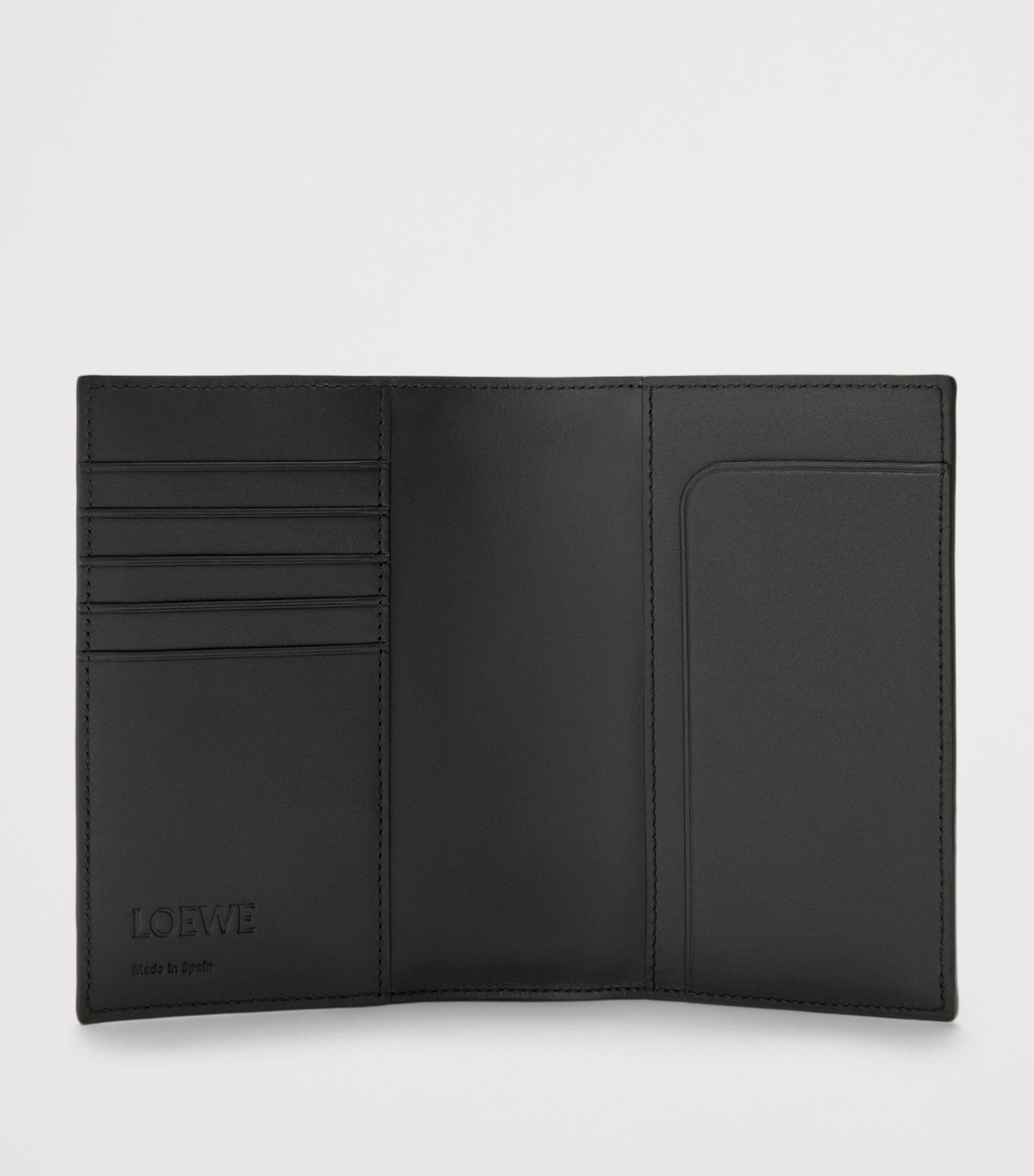 LOEWE Grained Leather Puzzle Edge Passport Cover Black Image 2