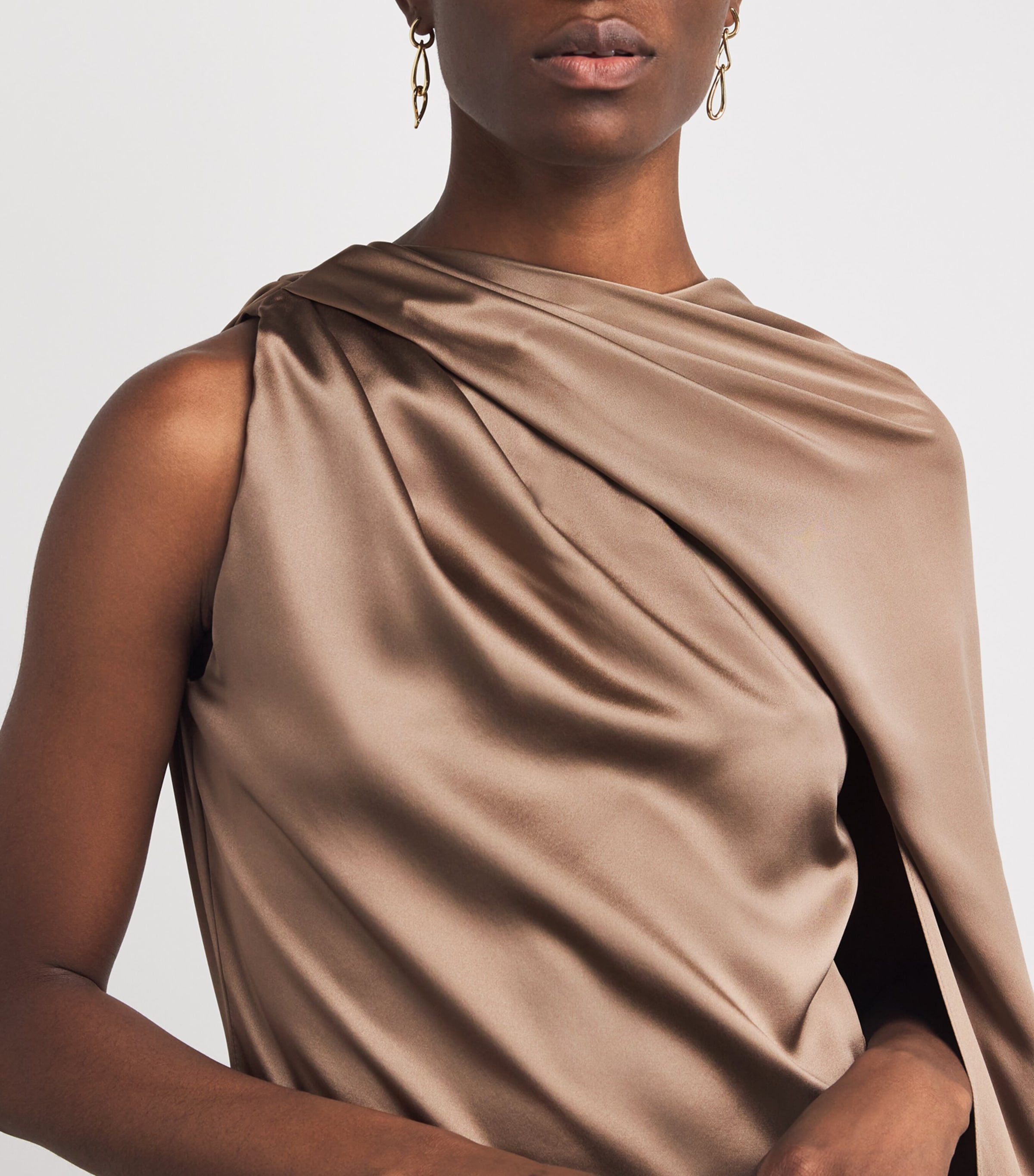 Silk One-Shoulder Maxi Dress MUD Image 4