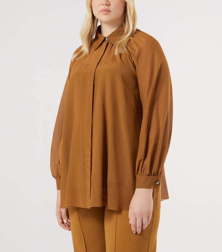 Marina Rinaldi Womens Cotton-Silk Shirt Siena Image 3