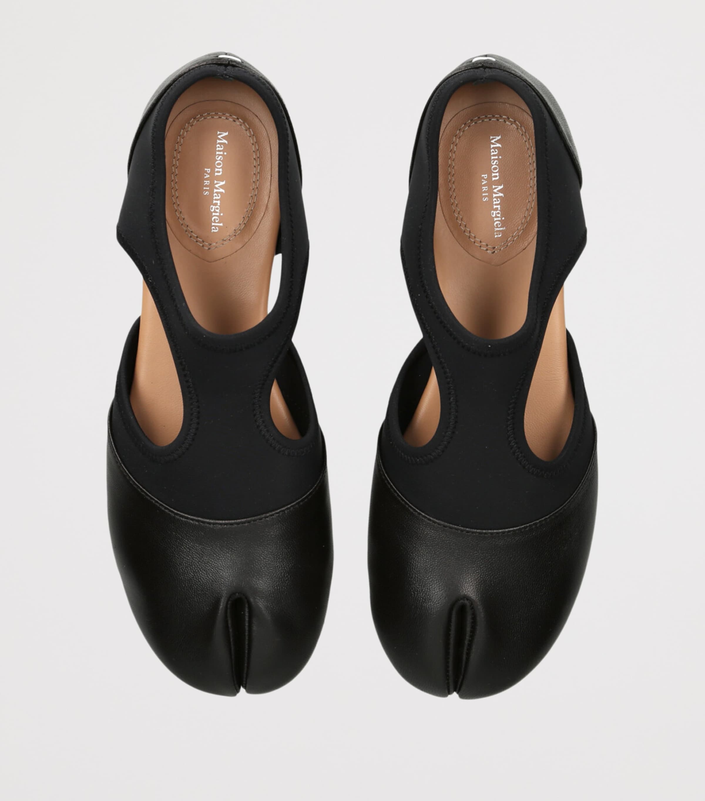 Maison Margiela Leather Tabi Jazz Slippers Black Image 6