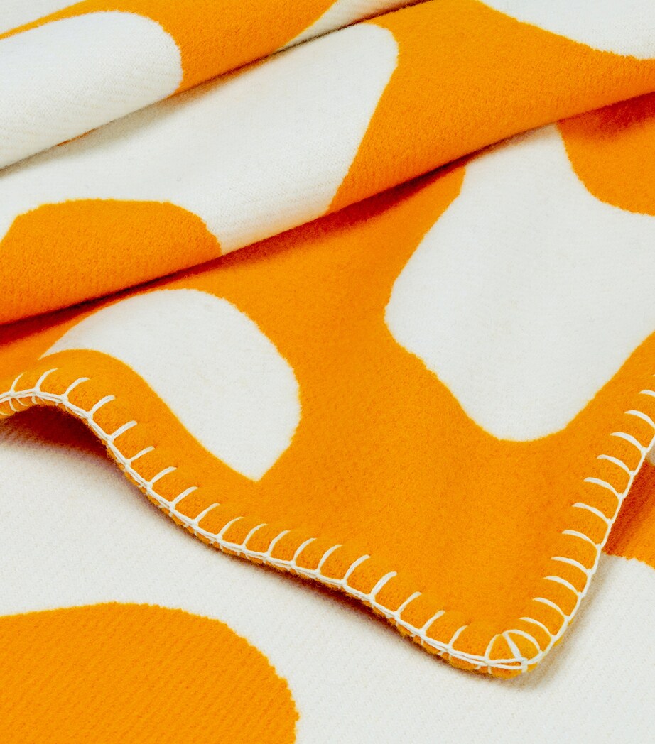 Wool Modernism Throw (135cm x 220cm) 9E16 - BRIGHT ORANGE Image 6