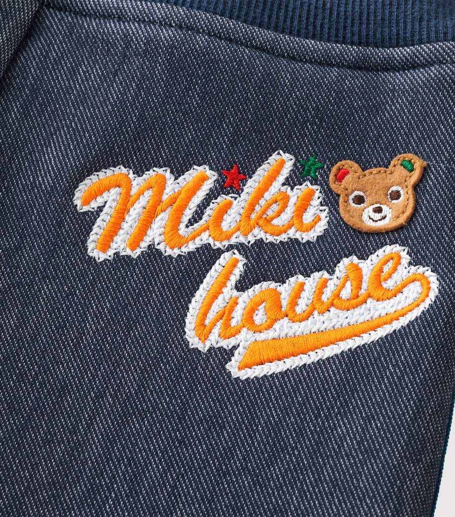 Miki House Denim-Effect Applique Sweatpants (1-5 Years) Image 6
