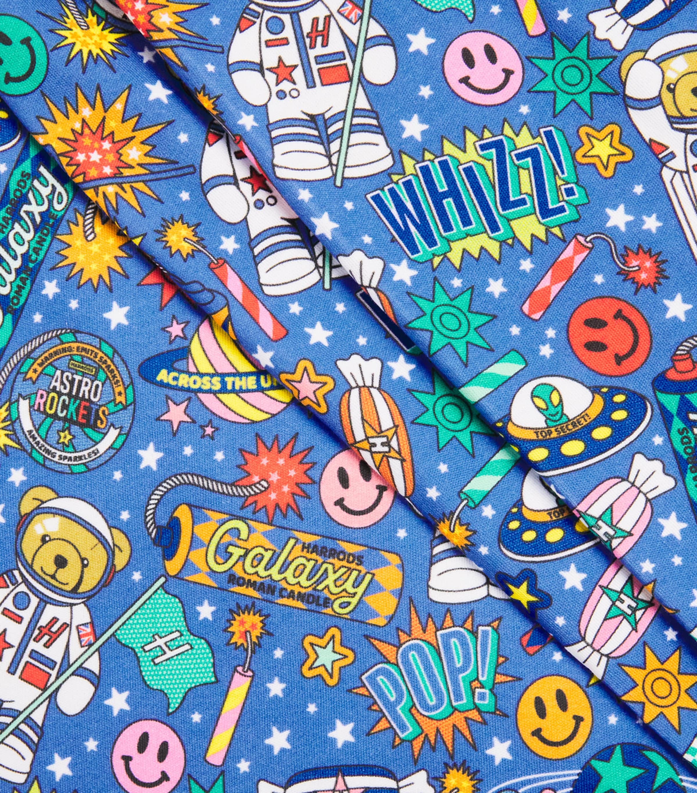 Harrods Jersey Rocket Pyjamas (2-12 Years) Blue Image 4