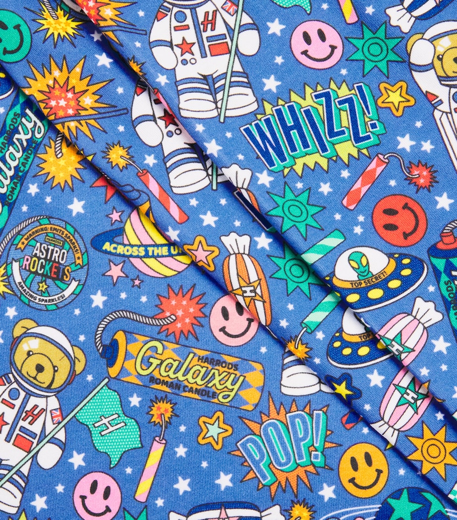 Harrods Jersey Rocket Pyjamas (2-12 Years) Blue Image 4
