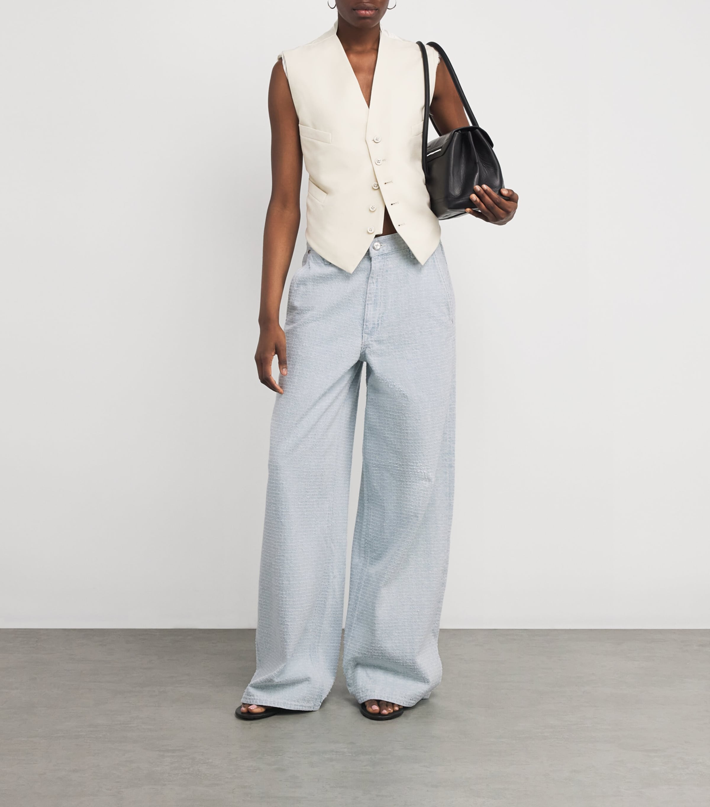 Textured Sofie Wide-Leg Jeans SKTWD Image 2