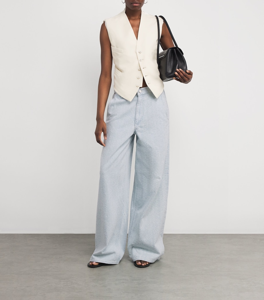 Textured Sofie Wide-Leg Jeans SKTWD Image 2