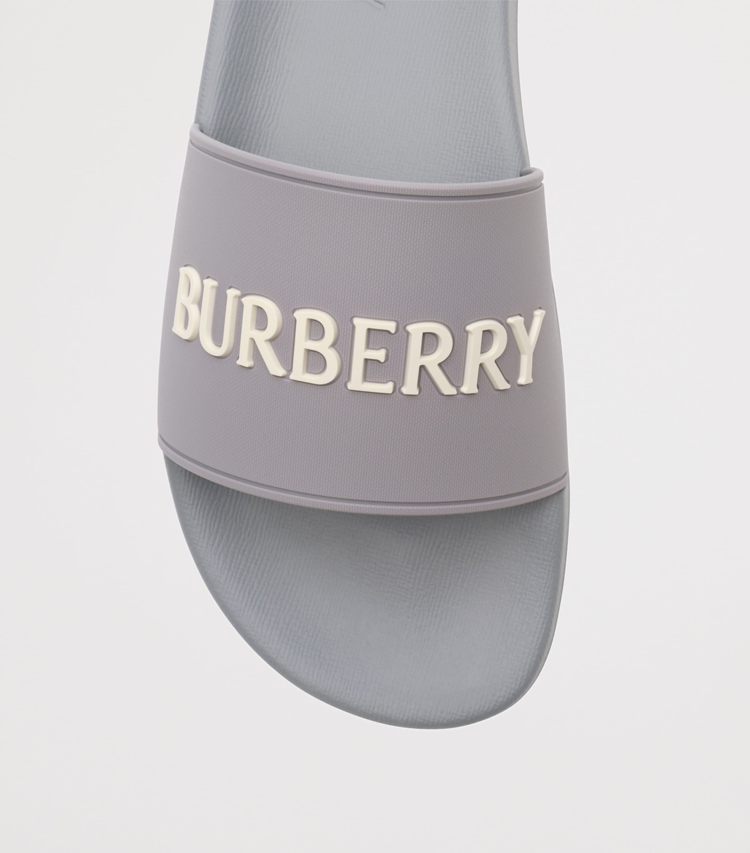 Burberry Logo Slides Marble Greydove Bei Image 6