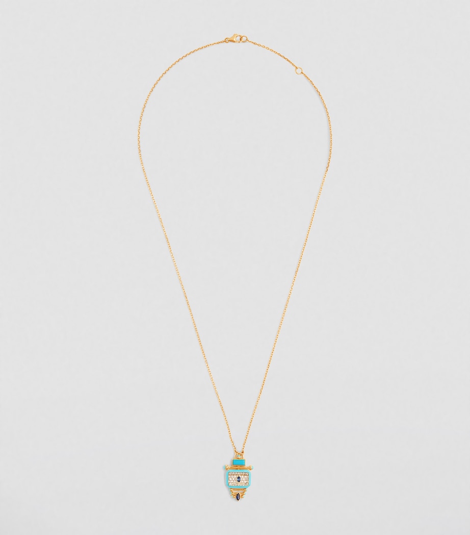 L'ATELIER NAWBAR Yellow Gold, Diamond and Sapphire Capture Little Blue Jay Necklace Blue Jay Image 2