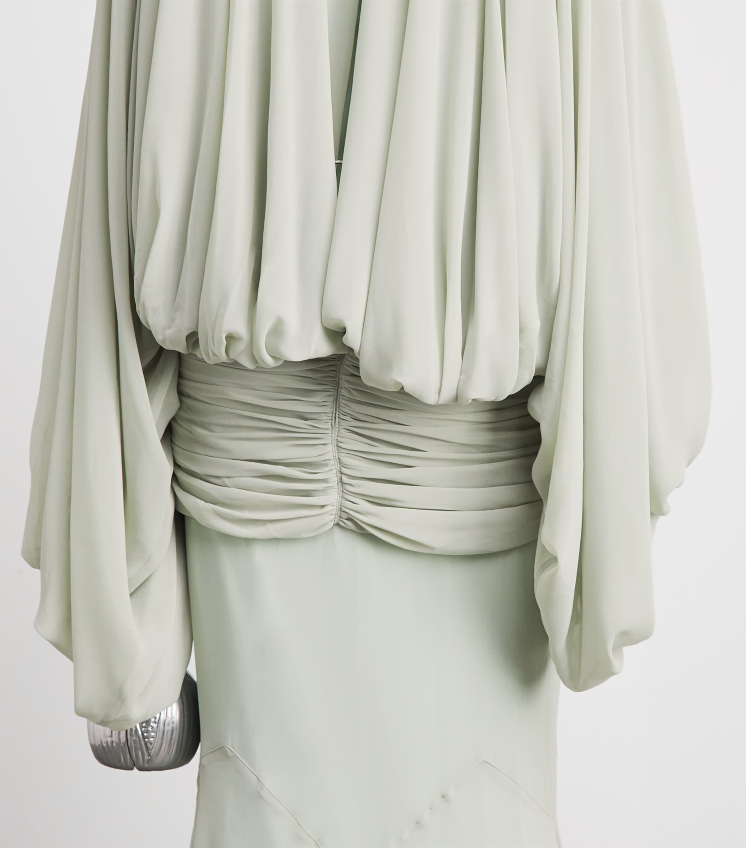 De La Vali Womens Chiffon Eulalia Maxi Dress Ice Green Image 5