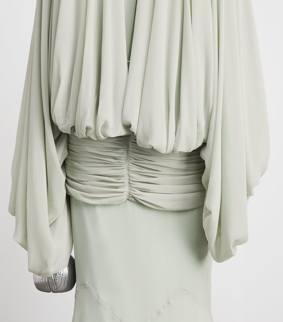De La Vali Womens Chiffon Eulalia Maxi Dress Ice Green Image 5