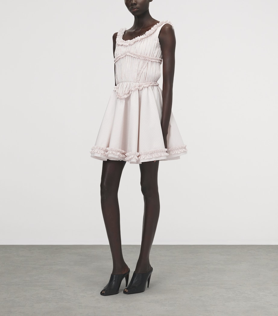 nude cotton dress Janis Cotton Frill Mini Dress / Nude | MESHKI