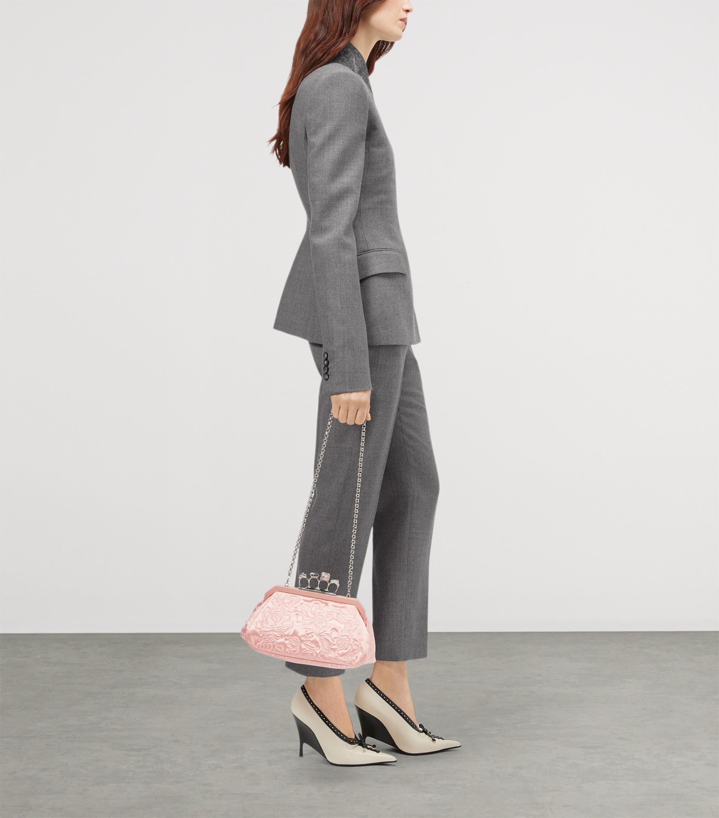 McQueen Wool Pointed-Lapel Blazer Image 4