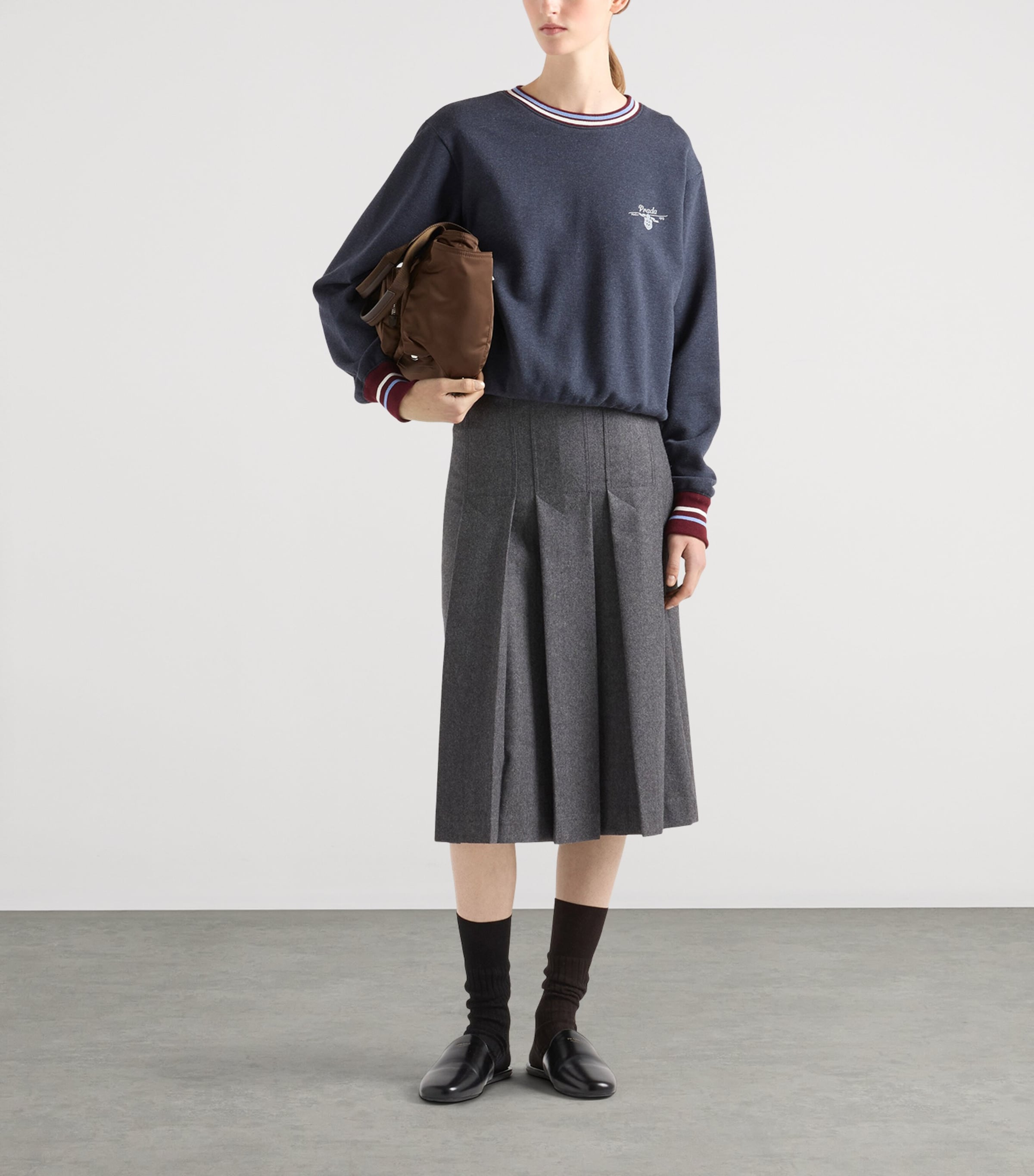 Cotton Fleece Logo Sweatshirt F01EC Image 2