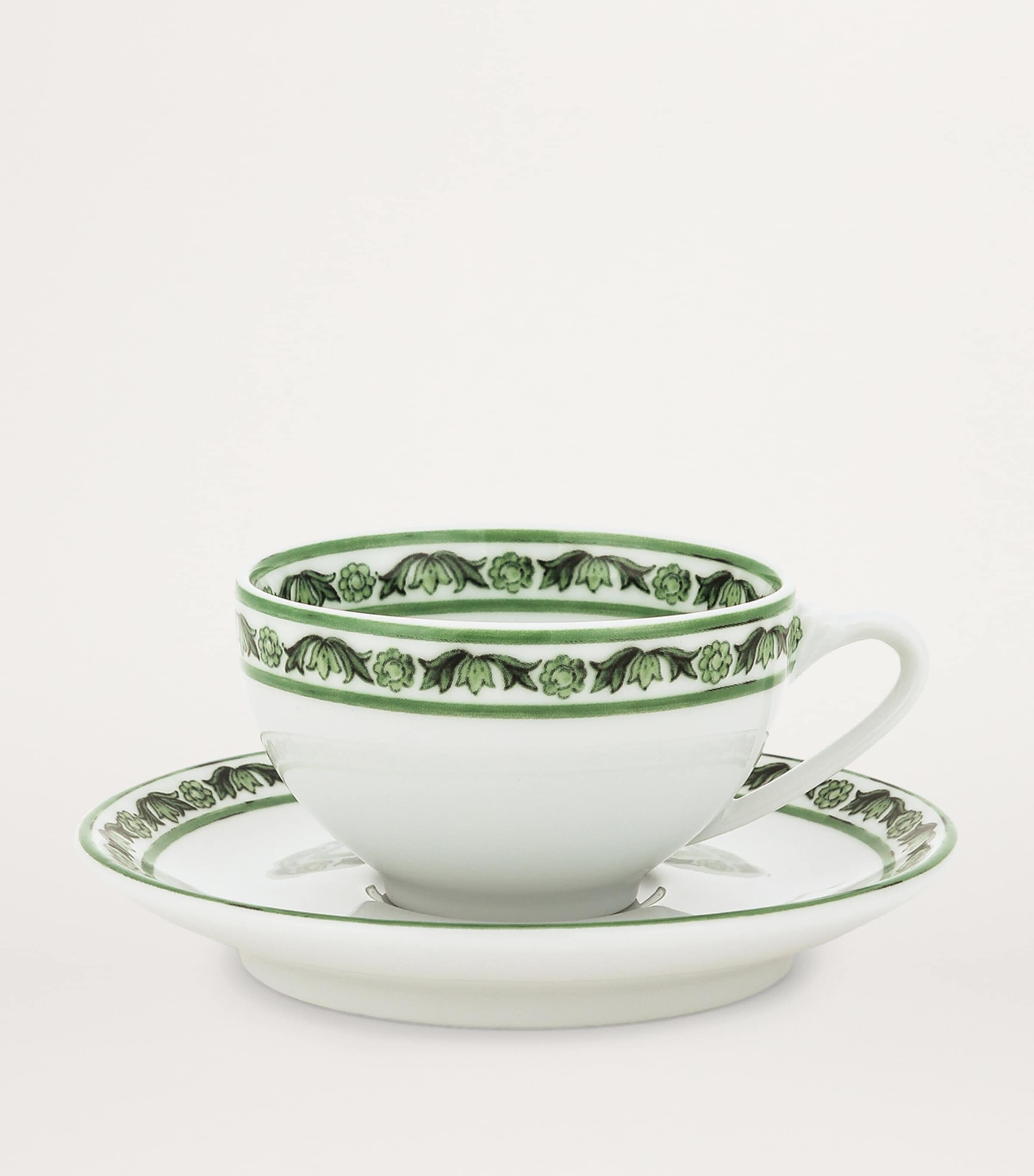 Dolce&Gabbana Casa Coffee Cup and Saucer Verde Maiolica Image 2