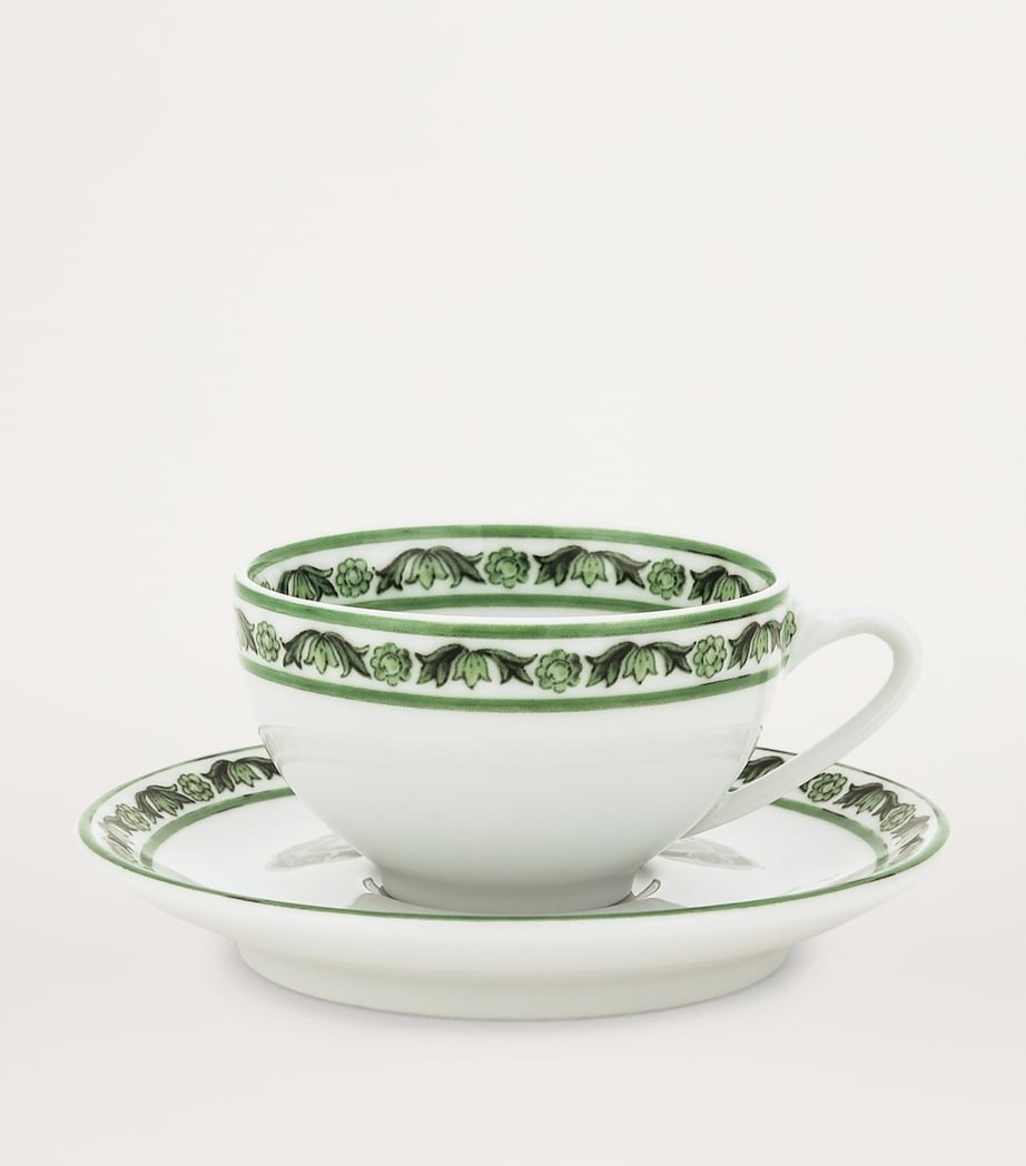 Set of 2 Coffee Cups and Saucers UV028-VERDE MAIOLICA Image 2