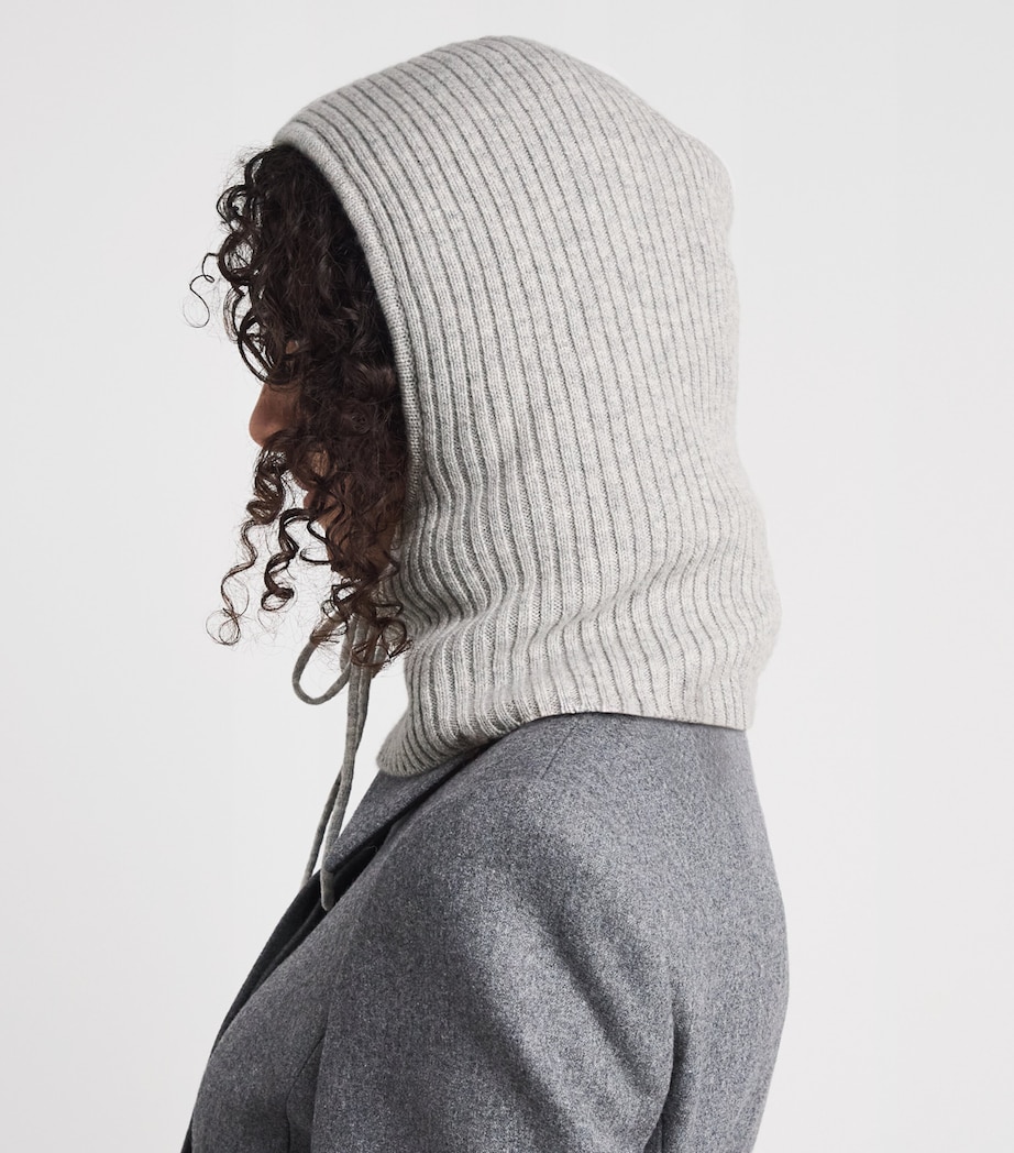 Yves Salomon Cashmere Ribbed Balaclava Image 3