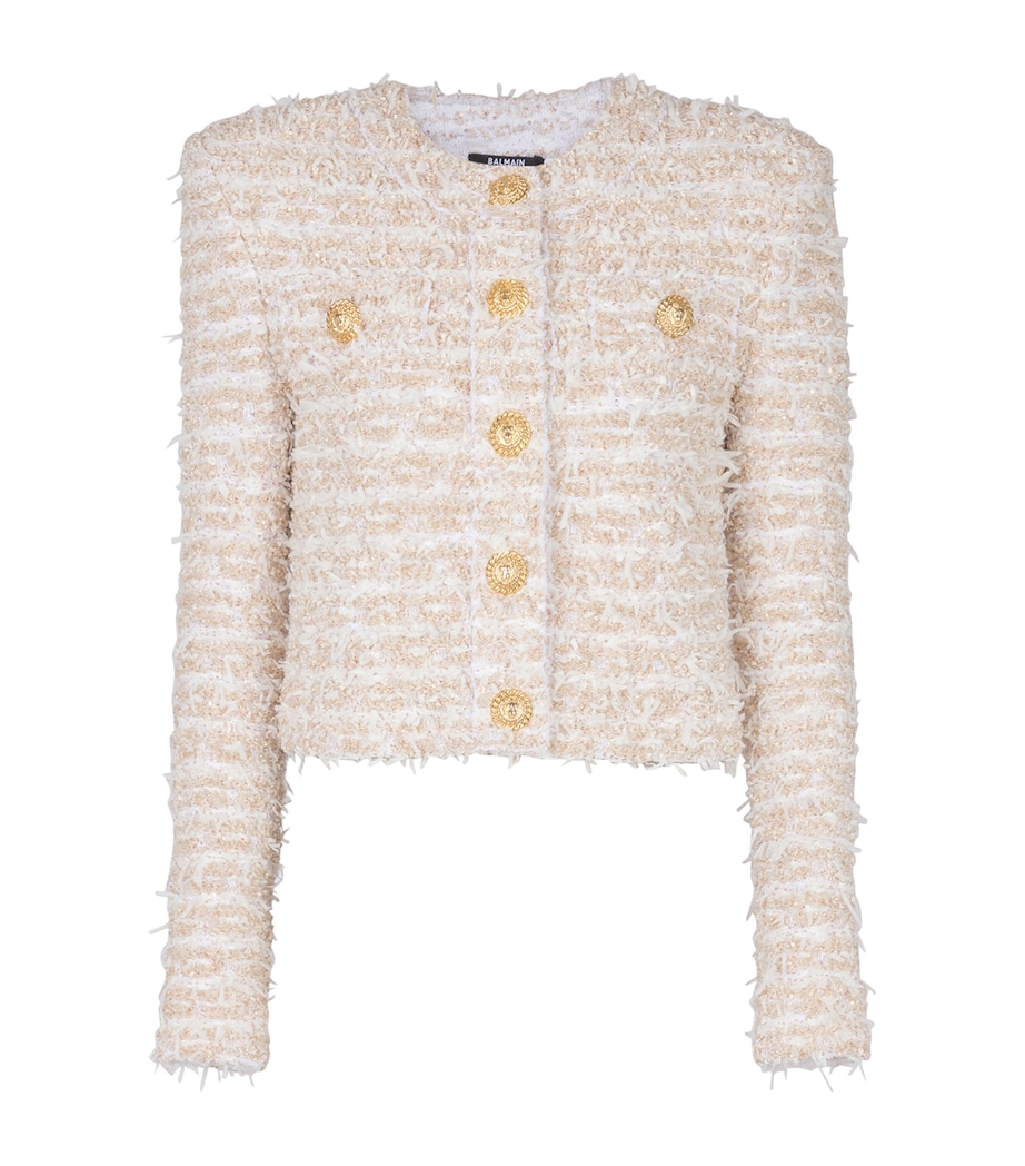 Cropped Tweed Jacket GAD BLANC/OR Image 1
