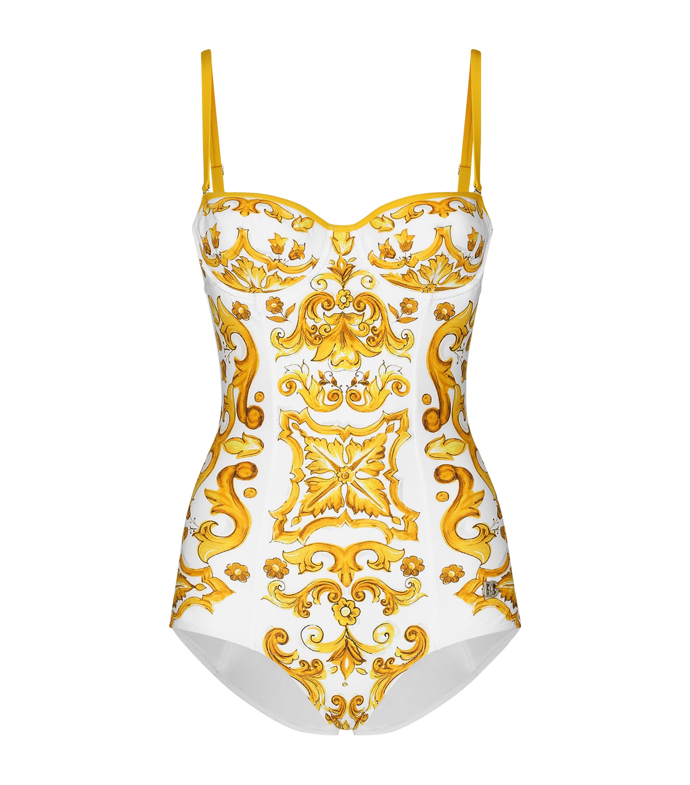 Dolce & Gabbana Majolica-print Underwire One-piece Swimsuit
