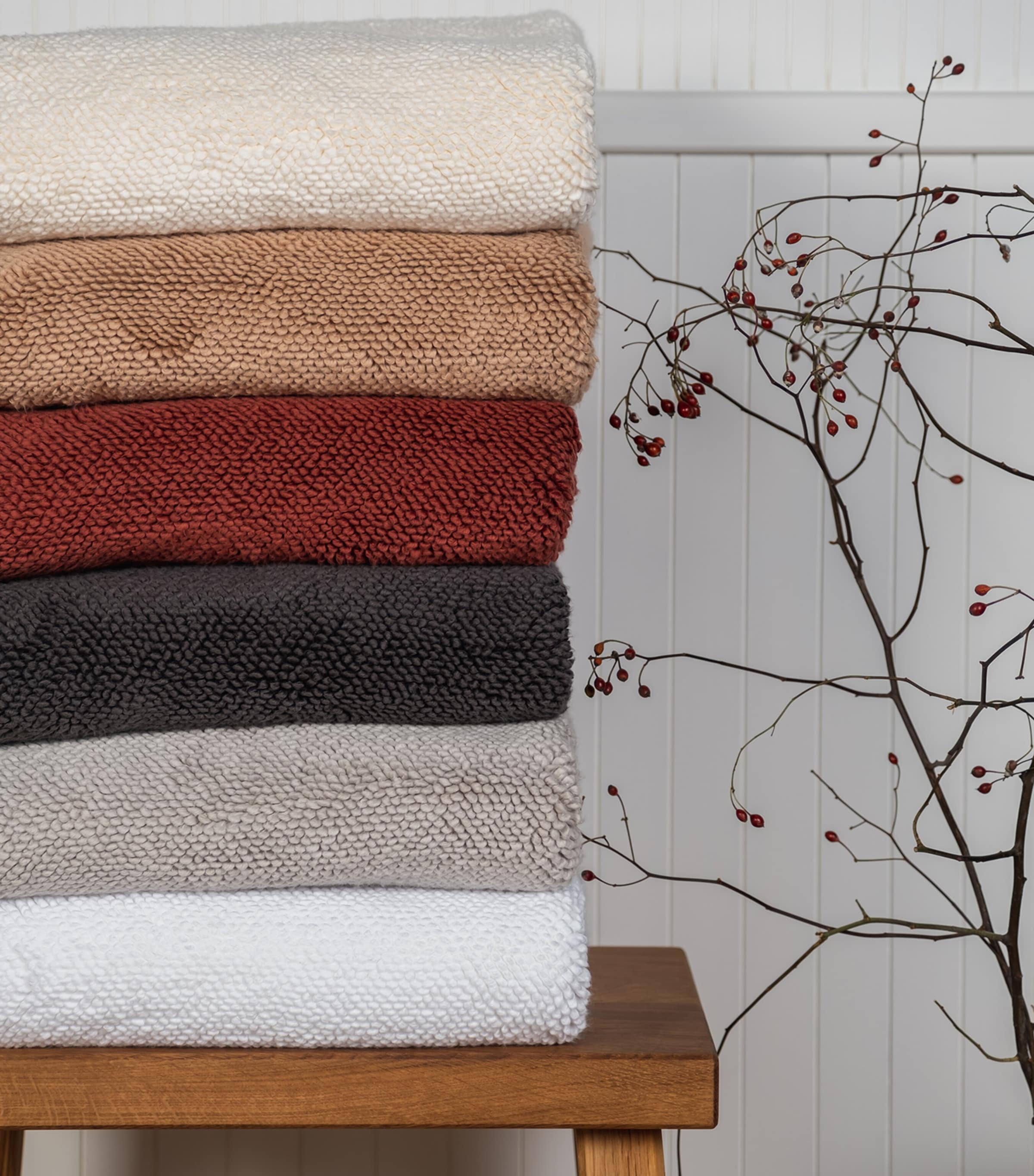 Cotton Pera Face Cloth (30cm x 40cm) FLAX Image 2