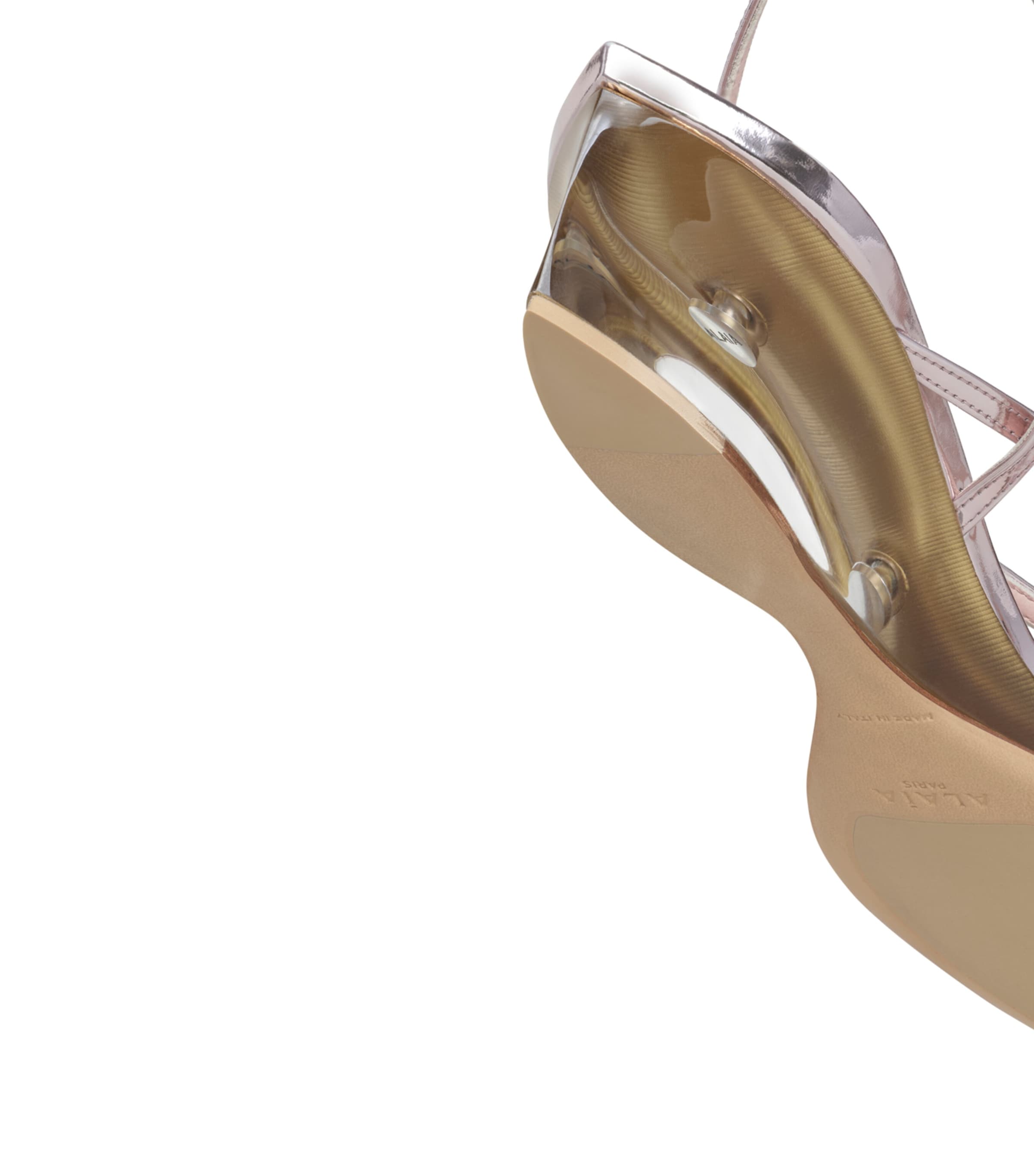 Alaïa Clear Tongs Wedge Sandals 30 Blush/argent Image 4