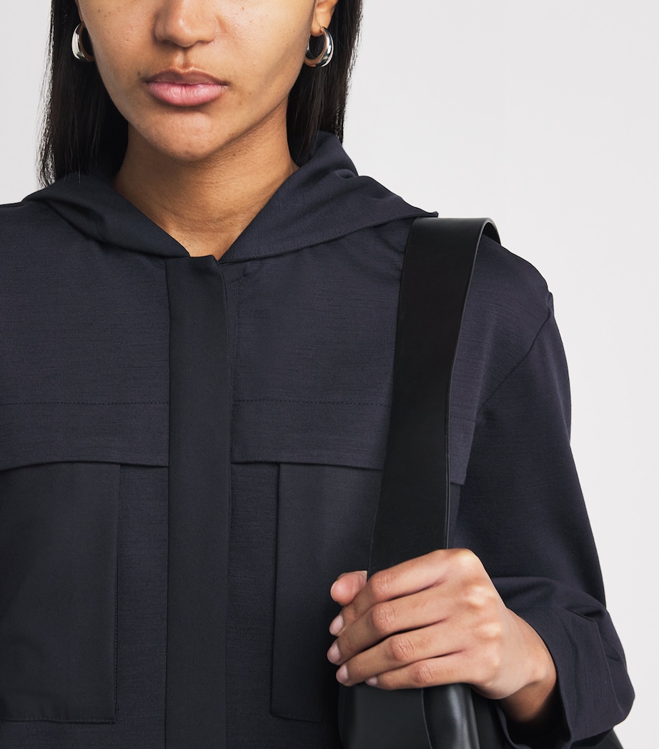 Stretch-Jersey Hooded Jacket NAVY Image 6
