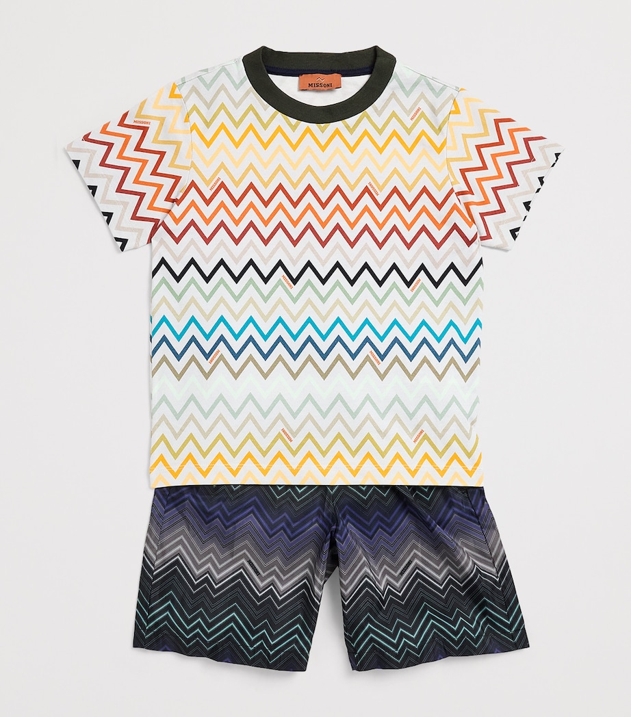 Missoni Kids Zigzag T-Shirt (4-14 Years) Grigio/multicolor Image 3