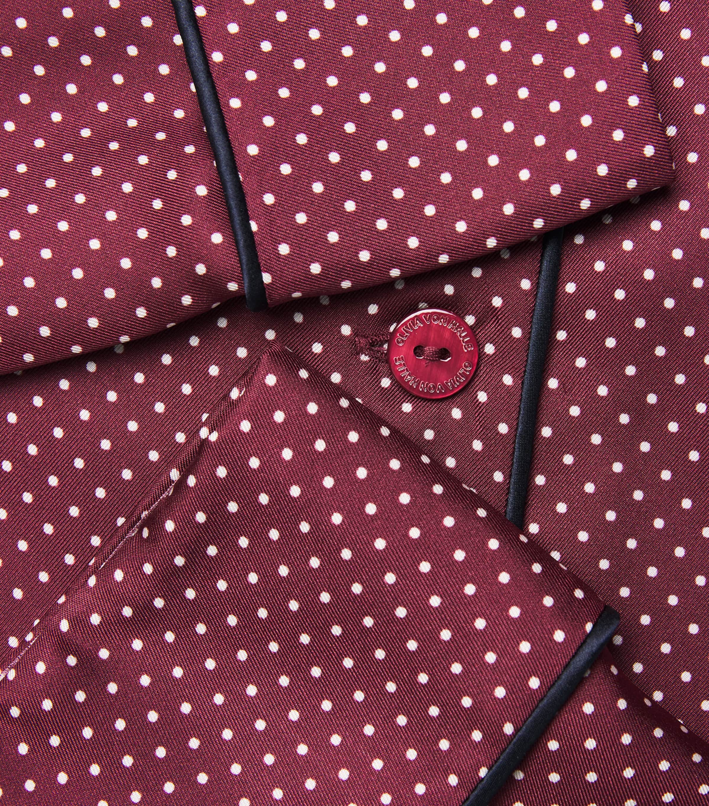 Olivia von Halle Mens Silk Polka Dot Laurent Pyjama Set Bastien Image 6