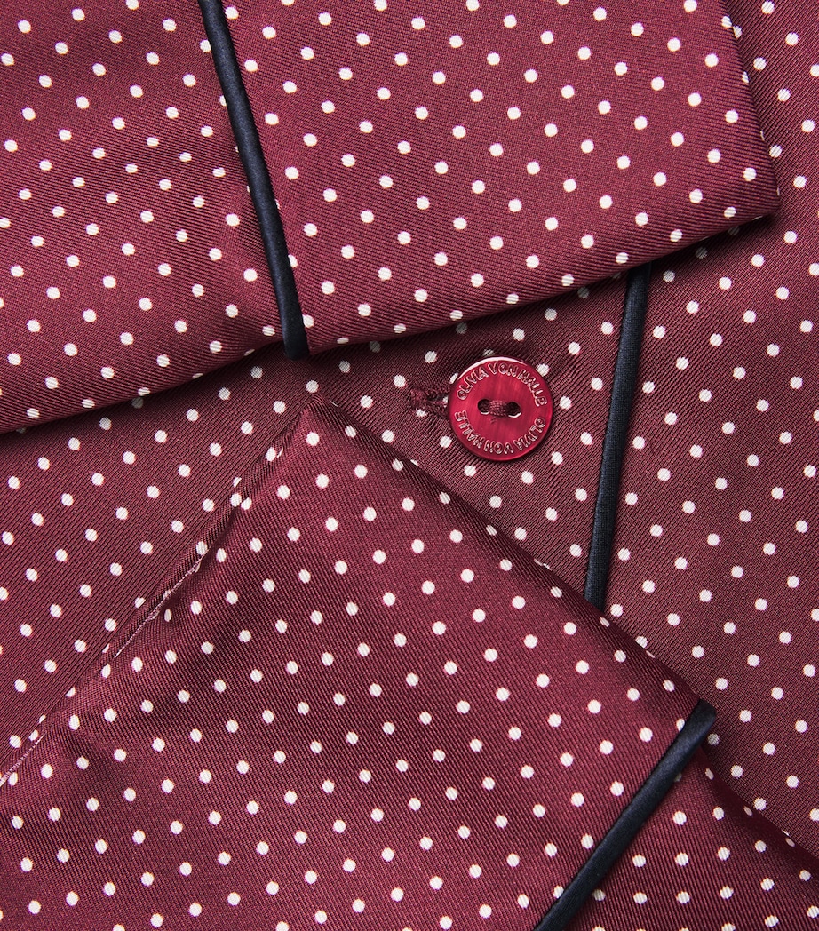 Olivia von Halle Mens Silk Polka Dot Laurent Pyjama Set Bastien Image 6