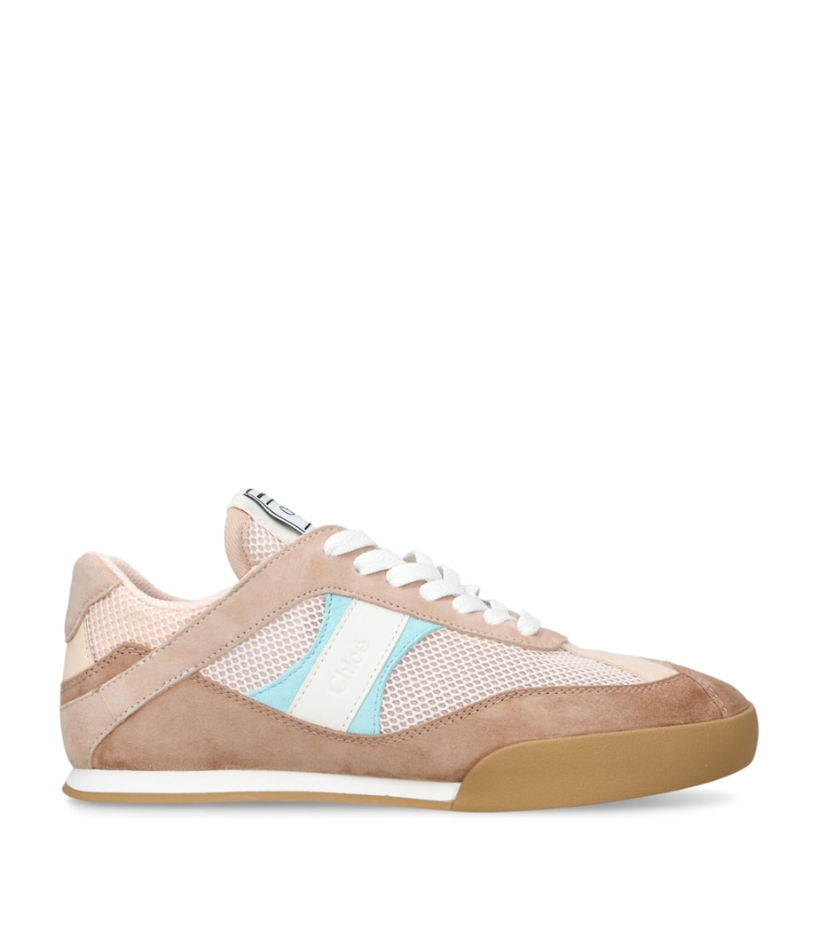 Chloé Leather Kick Low-Top Sneakers Pink Image 1