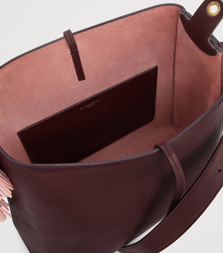 Medium Leather Day Hobo Bag BURGUNDY Image 4