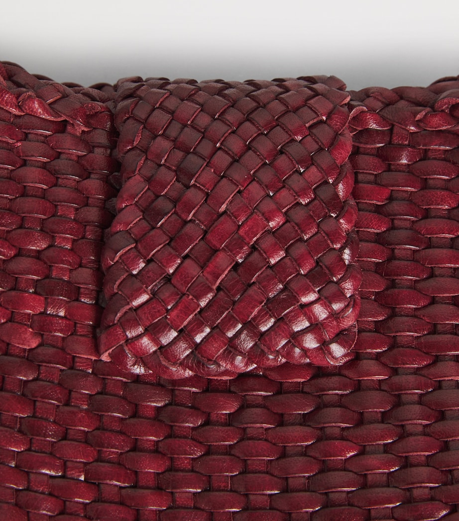 Rixo x Dragon Diffusion Leather Saoirse Shoulder Bag Bordeaux Image 5
