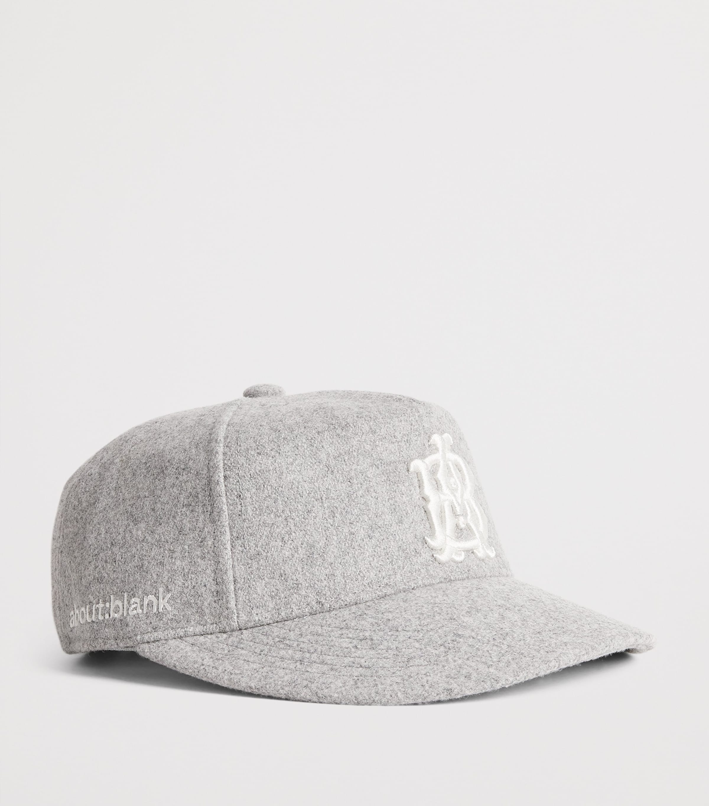 Wool-Blend Monogram Cap GREY/ECRU Image 2