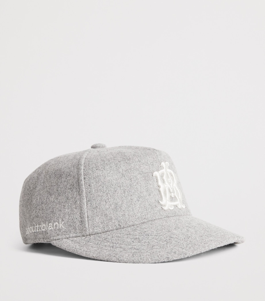 Wool-Blend Monogram Cap GREY/ECRU Image 2