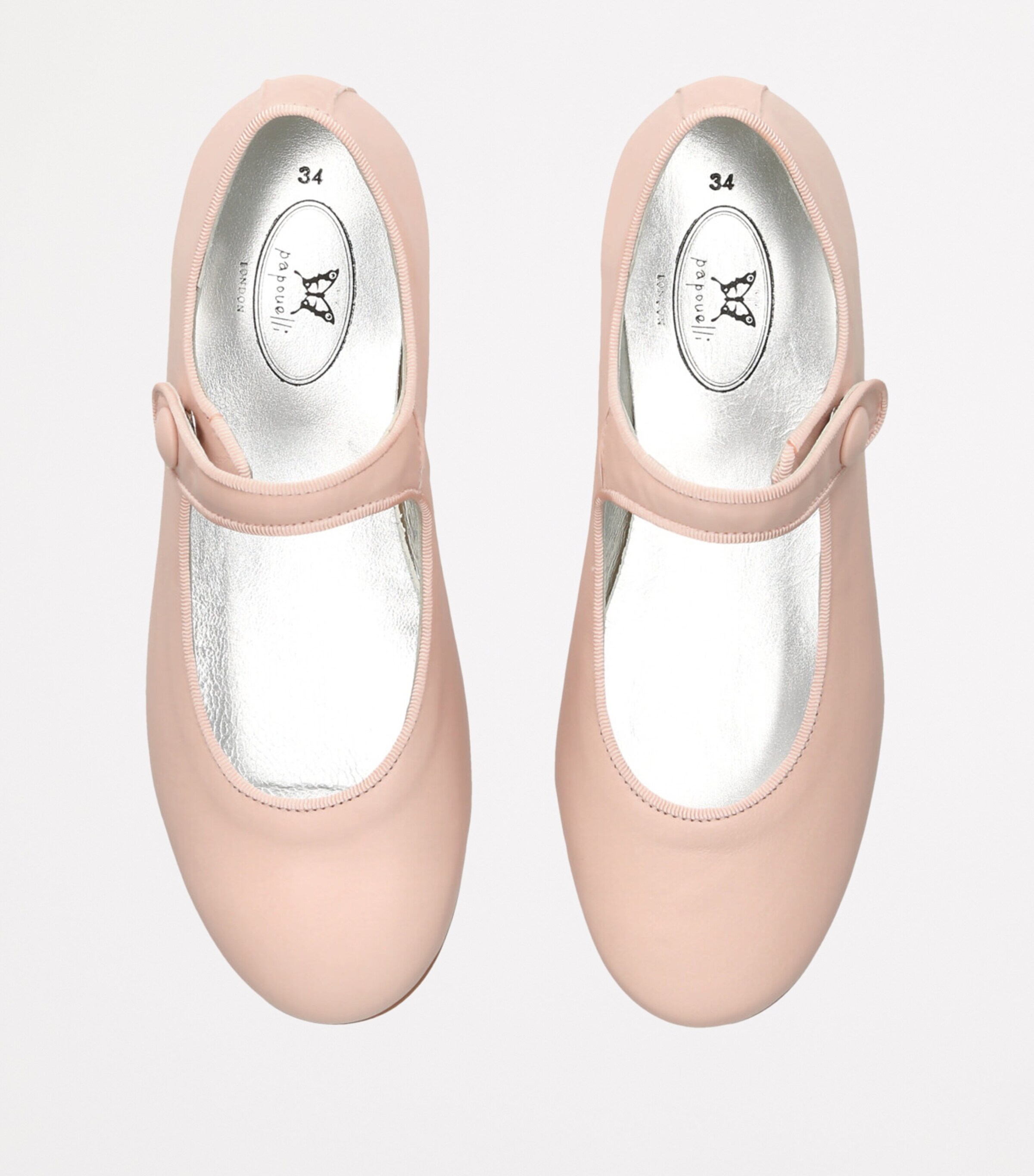 Leather Angelica Mary Janes PALE PINK Image 4