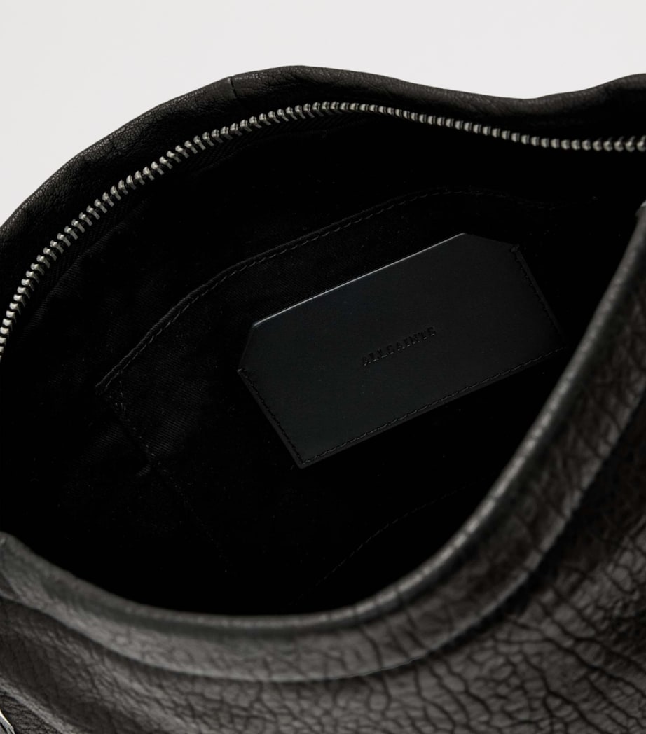 AllSaints Leather Haven Cross-Body Bag Black Image 4
