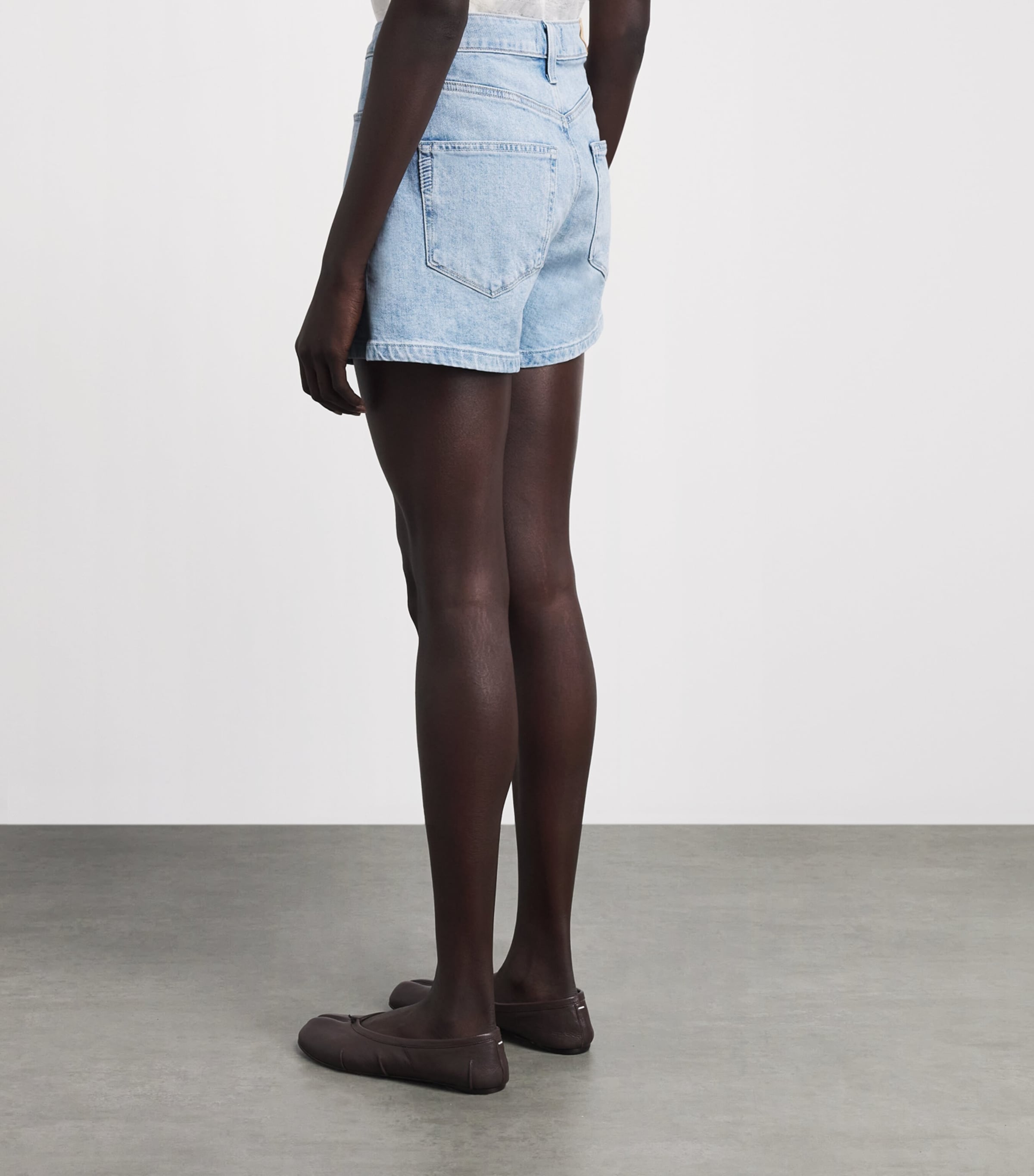 PAIGE Womens Dani High-Rise Denim Shorts Harmonie Image 5