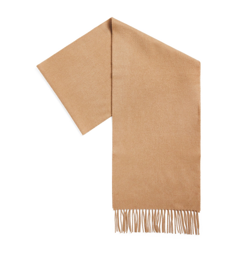 Cashmere Fringe Scarf HB4315 CAMEL Image 1