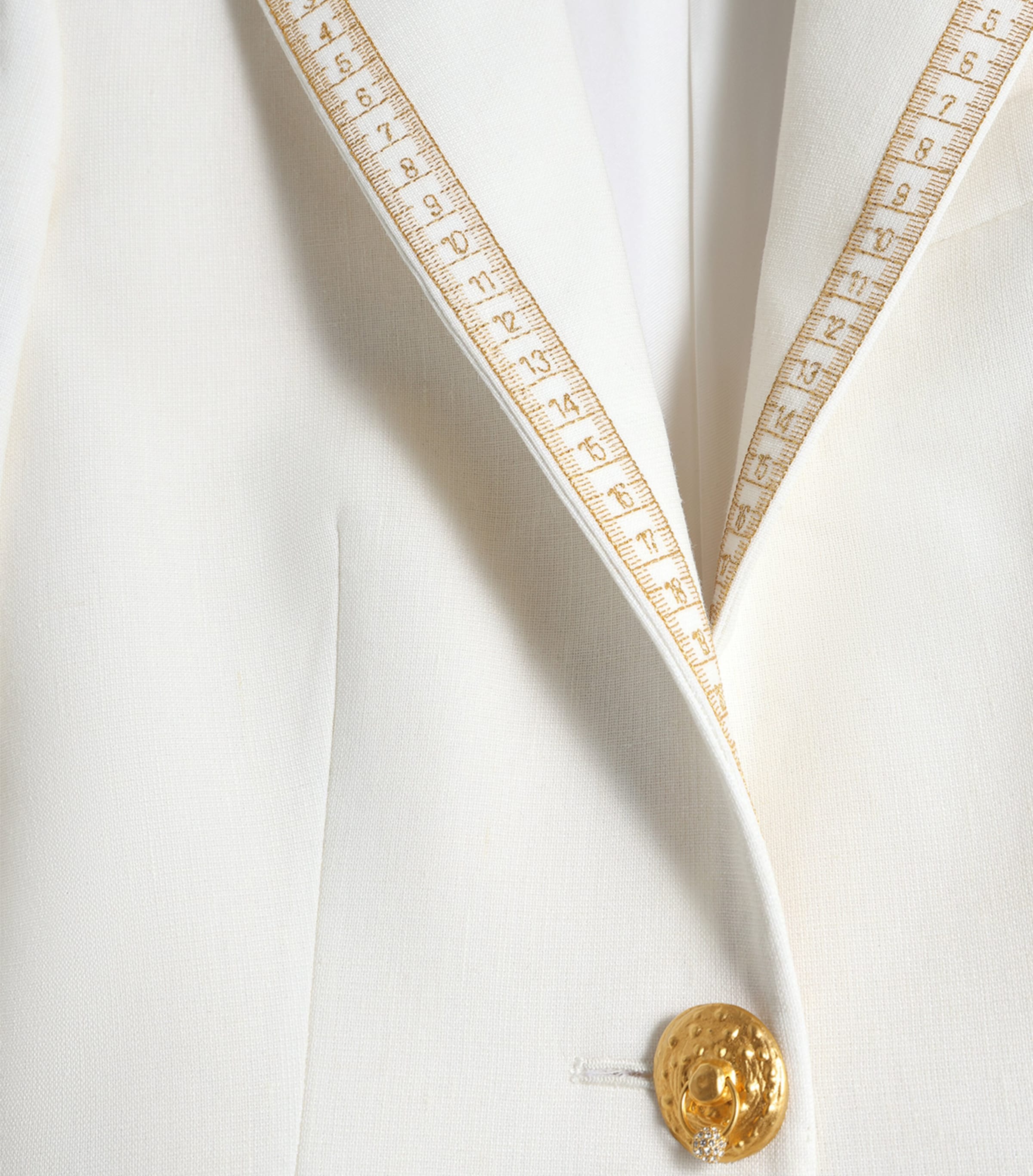 Schiaparelli Womens Measuring Tape Jacket White Image 7