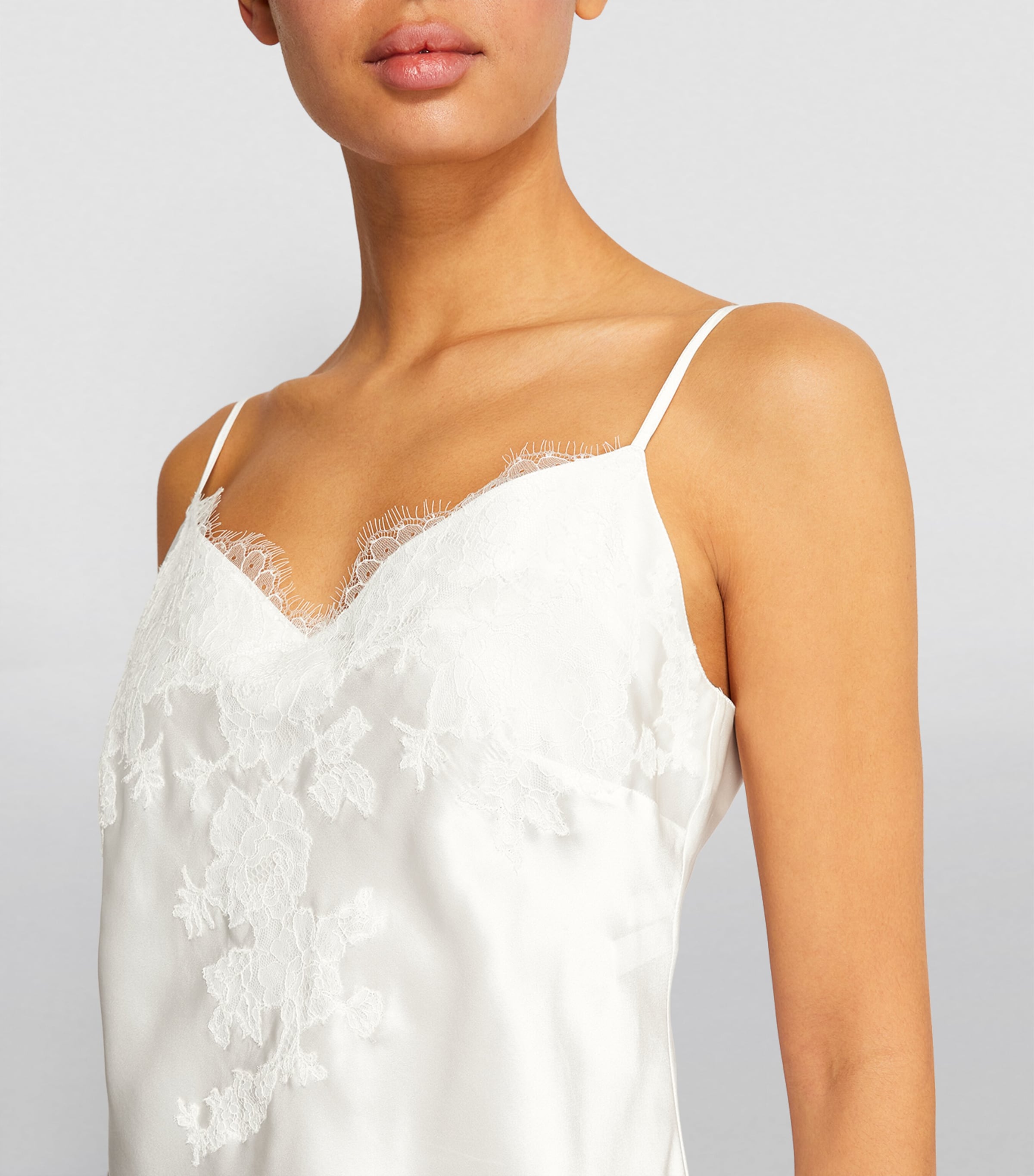 Silk Lace-Trim Baccarat Camisole NATUREL Image 6