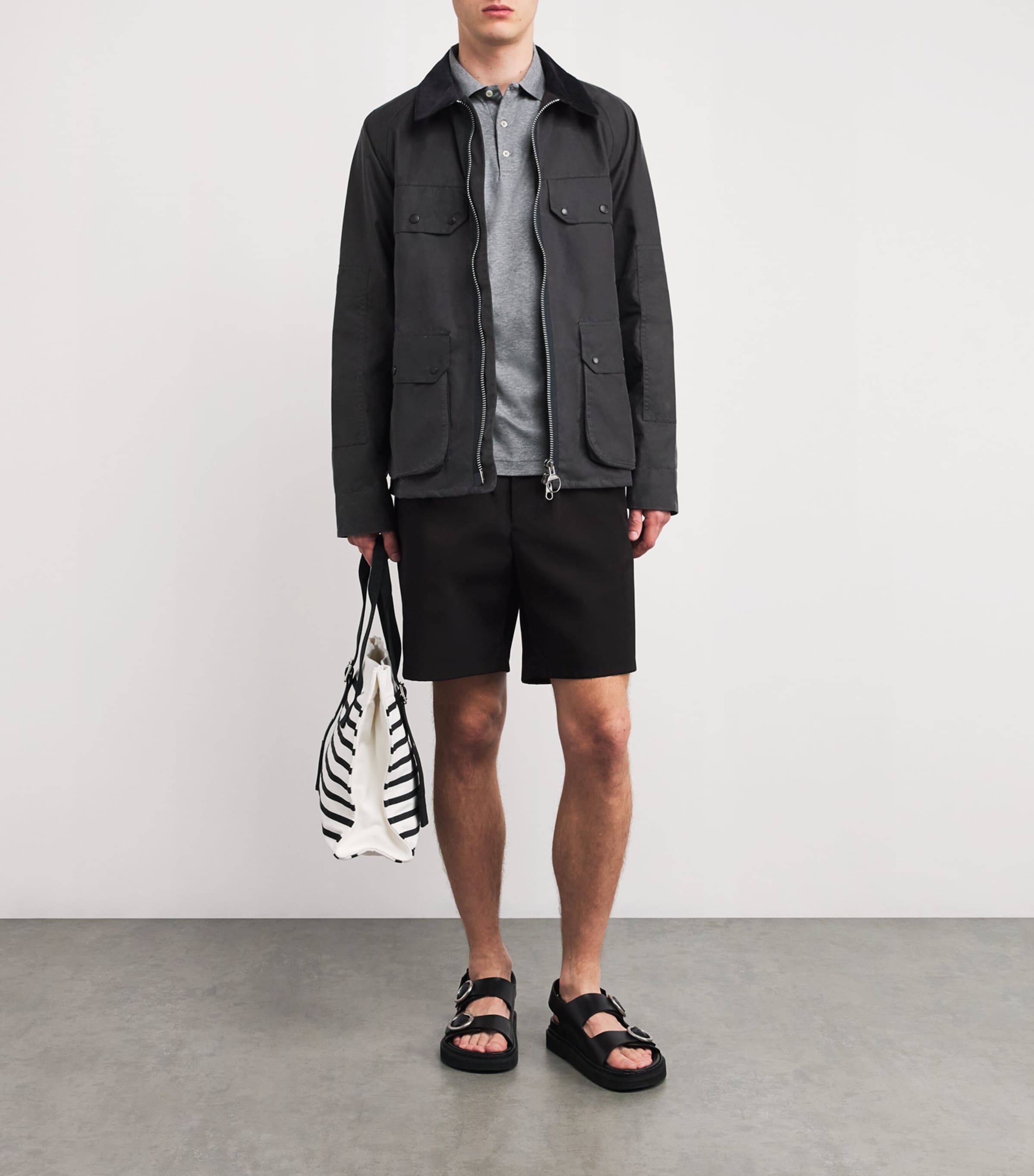 Cotton Custom-Fit Polo Shirt STEEL HEATHER Image 2