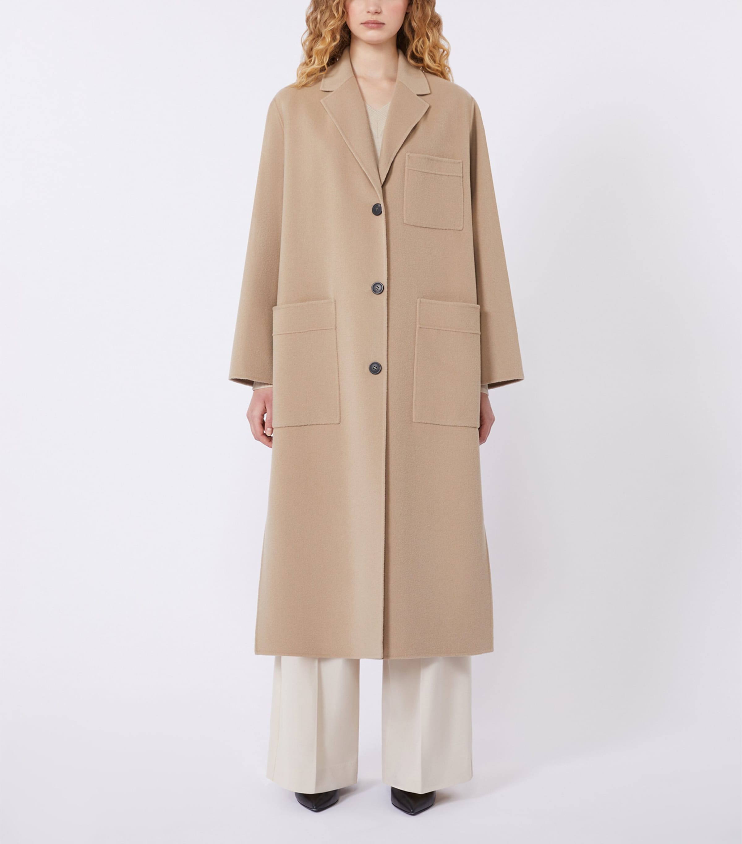 Wool-Blend Single-Breasted Coat CAMEL Image 2