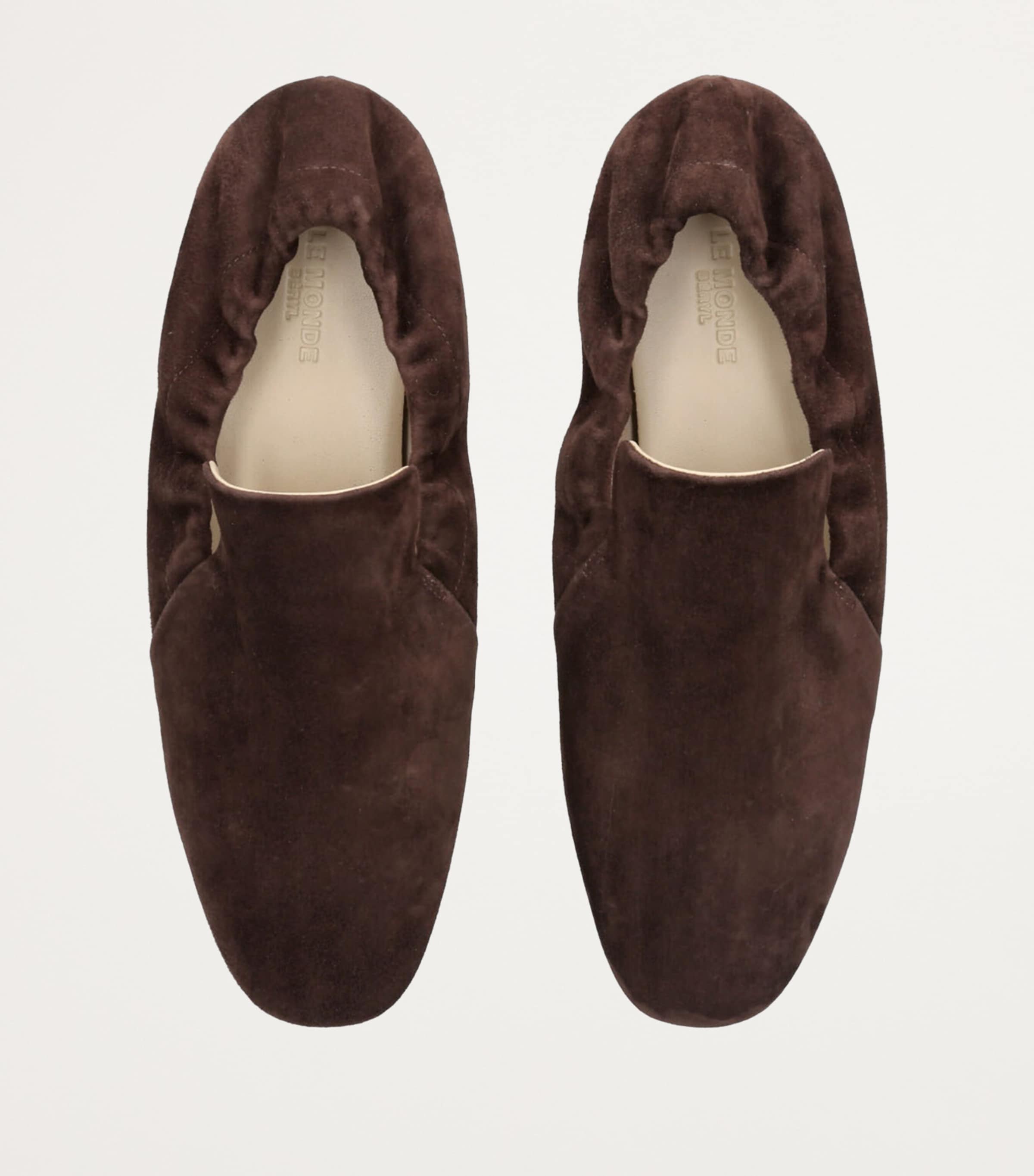 Suede Mocassino Ballet Flats BROWN Image 4
