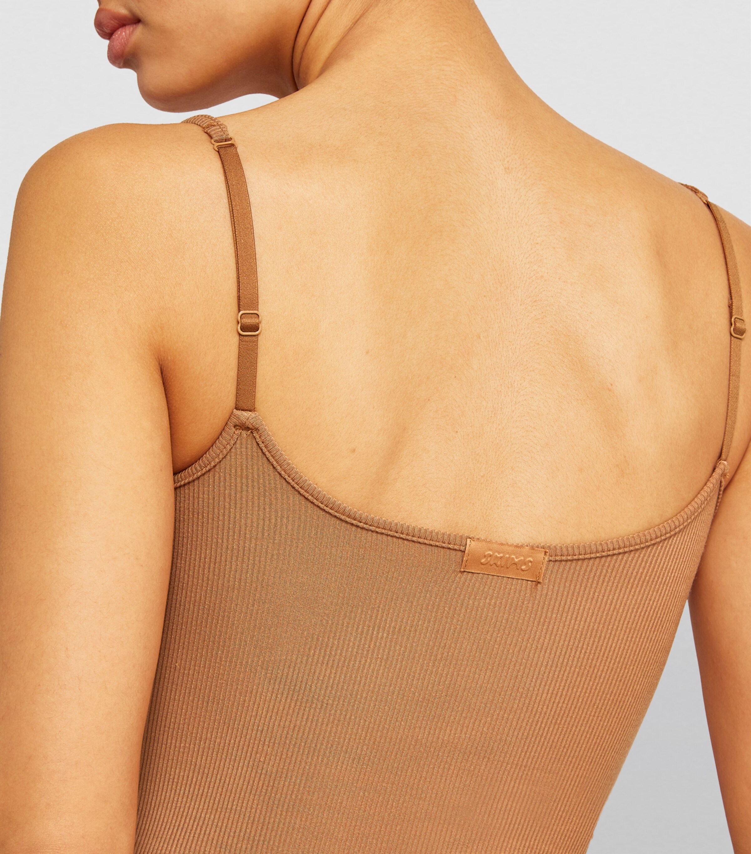 Soft Lounge Long Slip Dress CAMEL Image 4