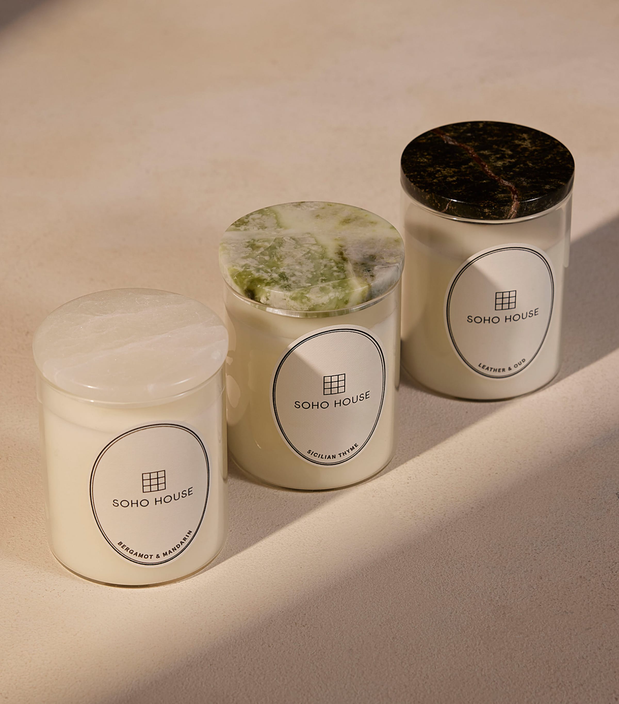 Marble Vessel and Sicilian Thyme Candle (250g) NO COLOUR Image 6