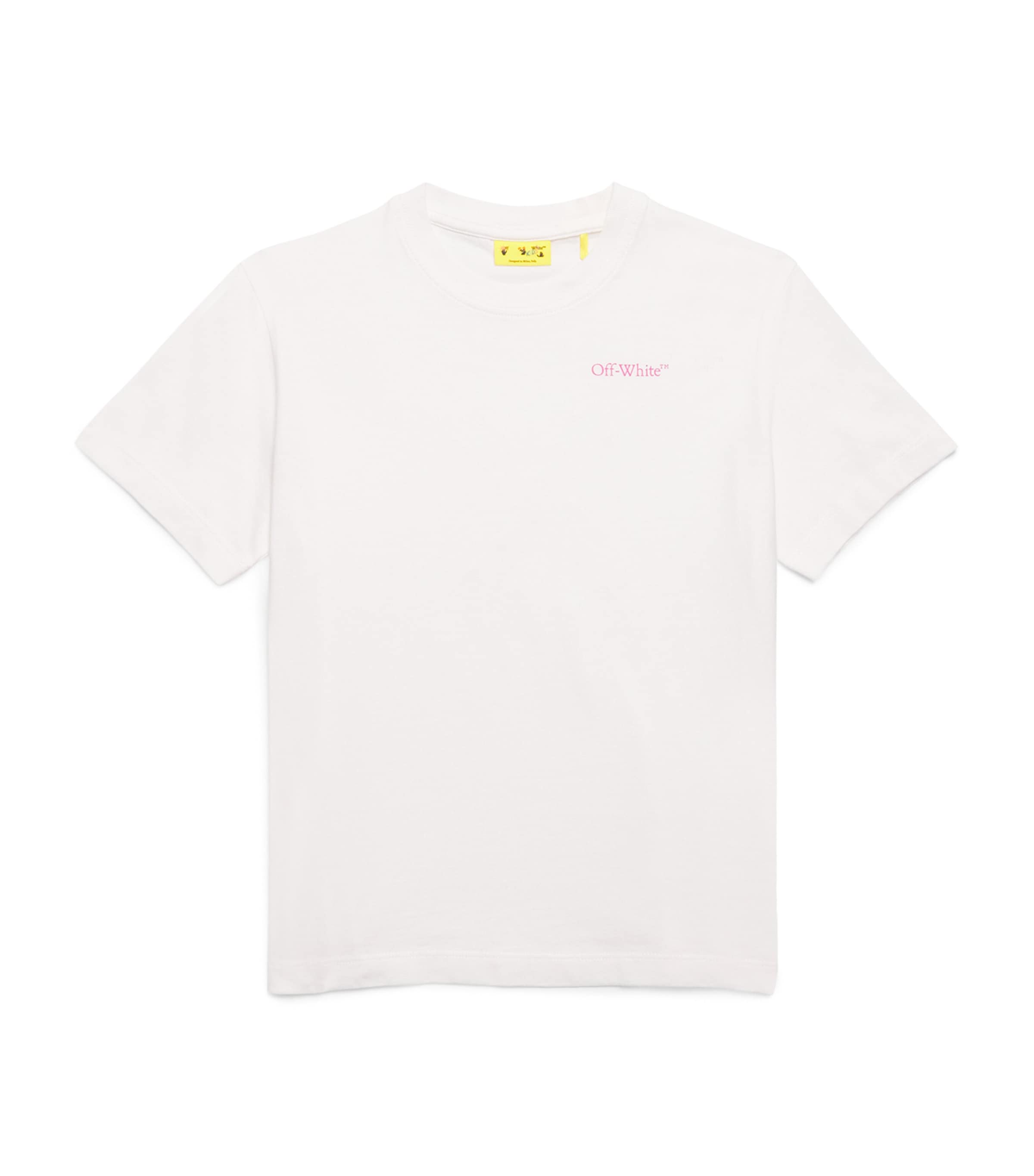 Off-white Kids' Cotton Arrow Outline T-shirt In White