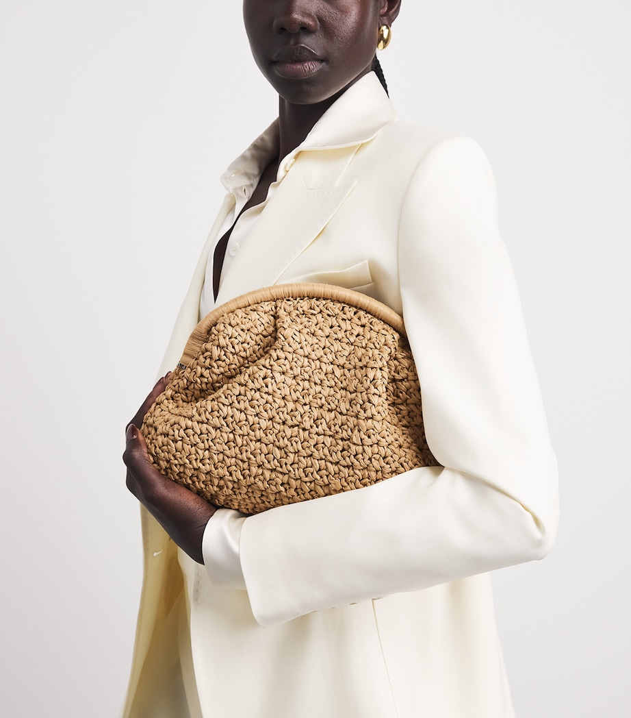 Eleventy Raffia Woven Clutch Bag Sabbia Image 2