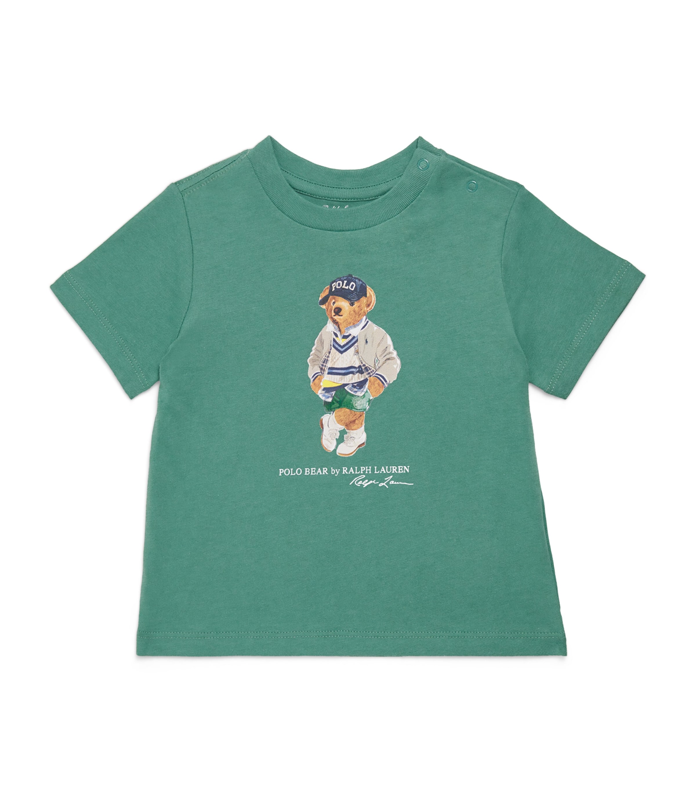 Ralph Lauren Cotton Polo Bear T-shirt In Green